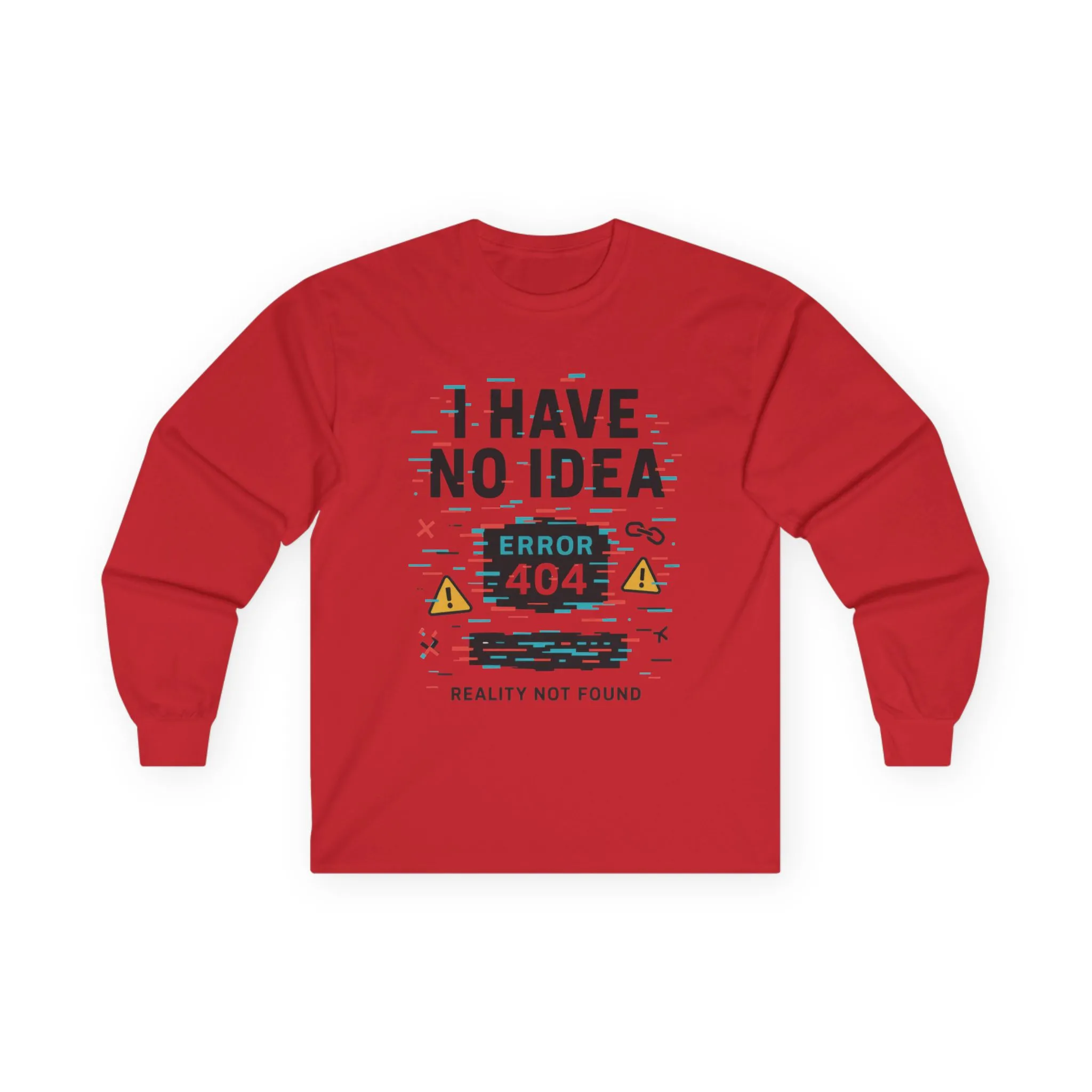 Funny Long Sleeve Tee with Error 404 Design, Gift for Tech Lovers, Casual Wear, Internet Humor, Geeky Apparel, Birthday Gift - Image 19