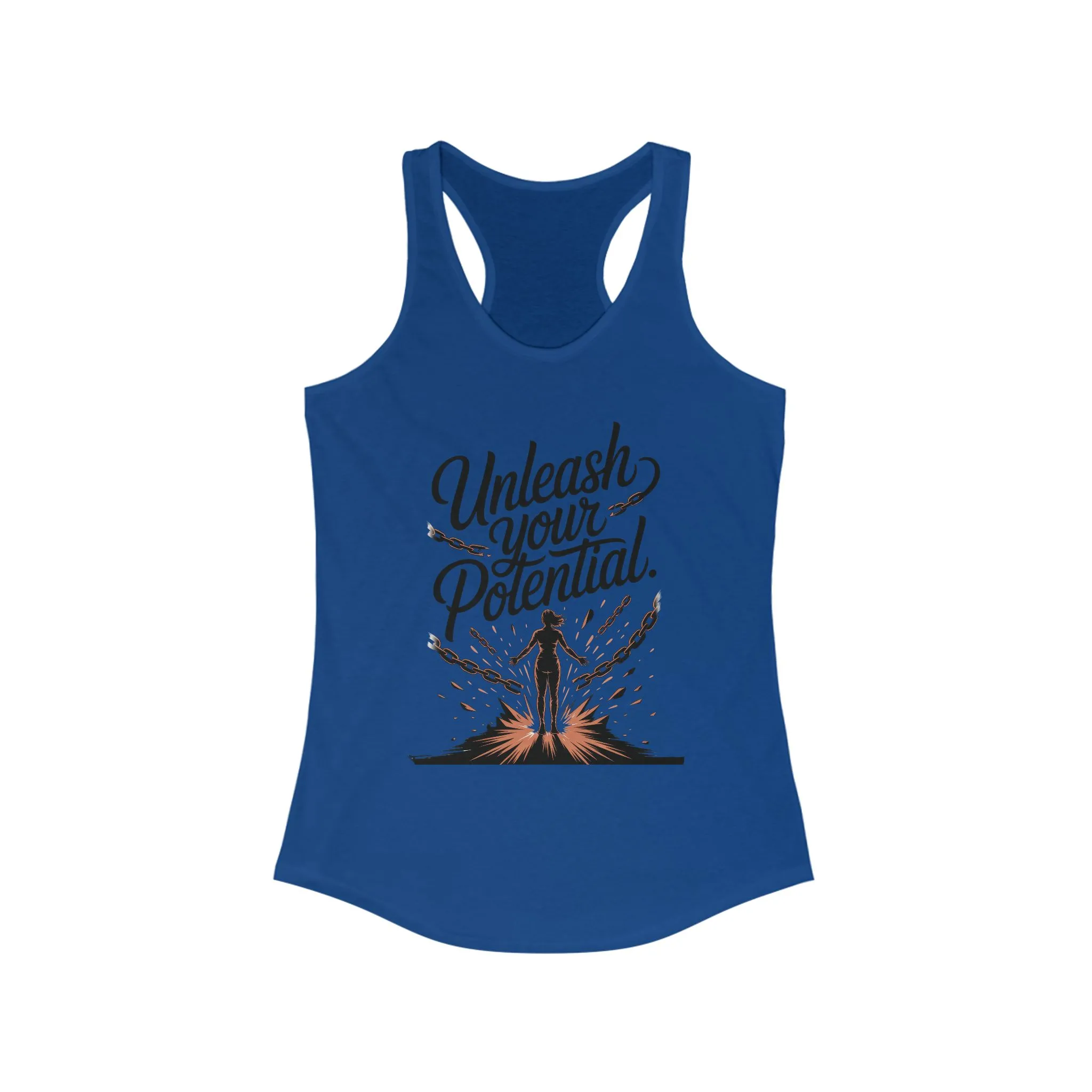 Unleash Your Potential Racerback Tank, Inspirational Workout Top, Motivational Gym Wear, Women's Activewear, Fitness Tank for Women - Image 13