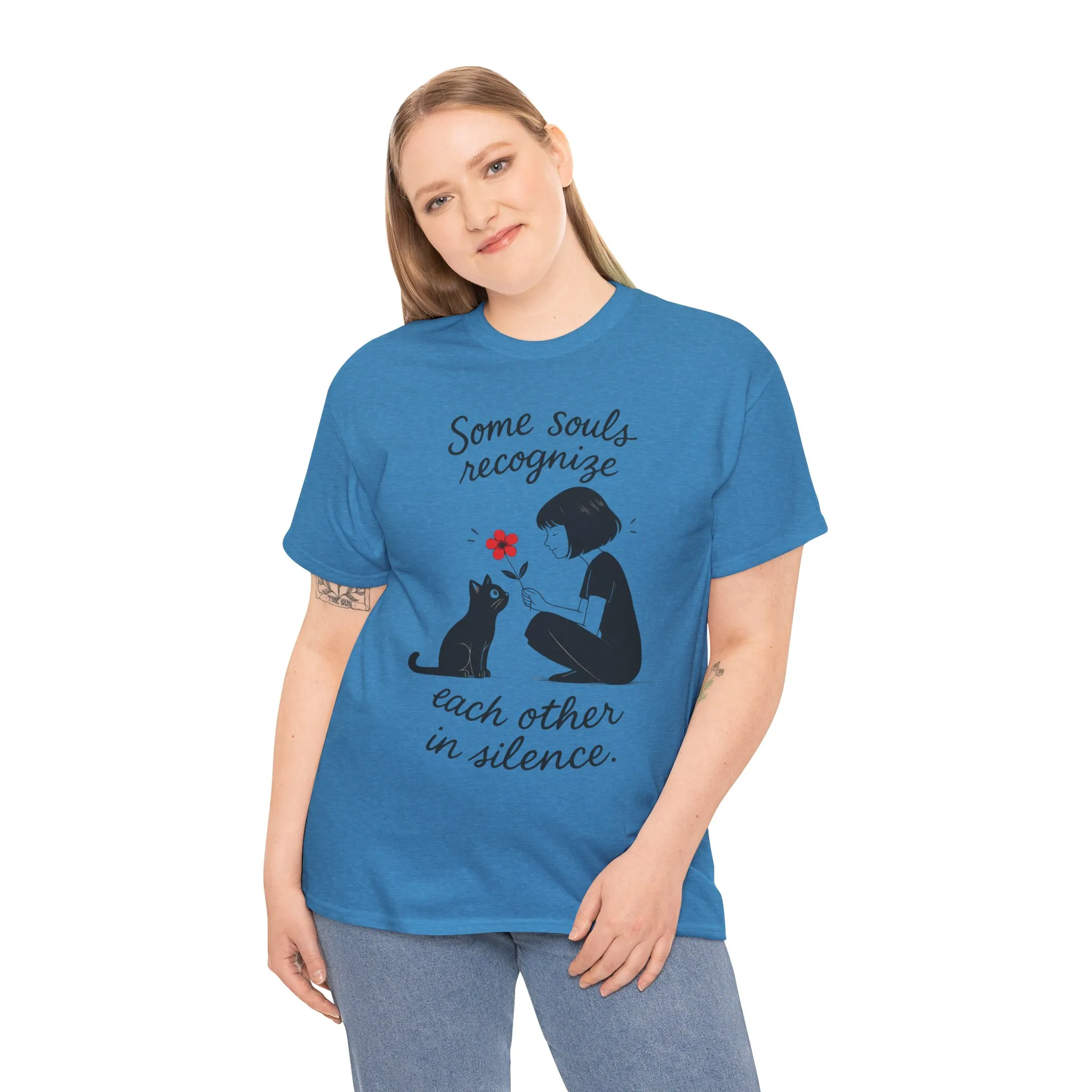 Cat Lover's Heavy Cotton Tee, Cute Cat Shirt, Pet Owner Gift, Animal Lover Apparel, Birthday Gift for Her, Women's Cotton T-Shirt, Cat Lover - Image 21