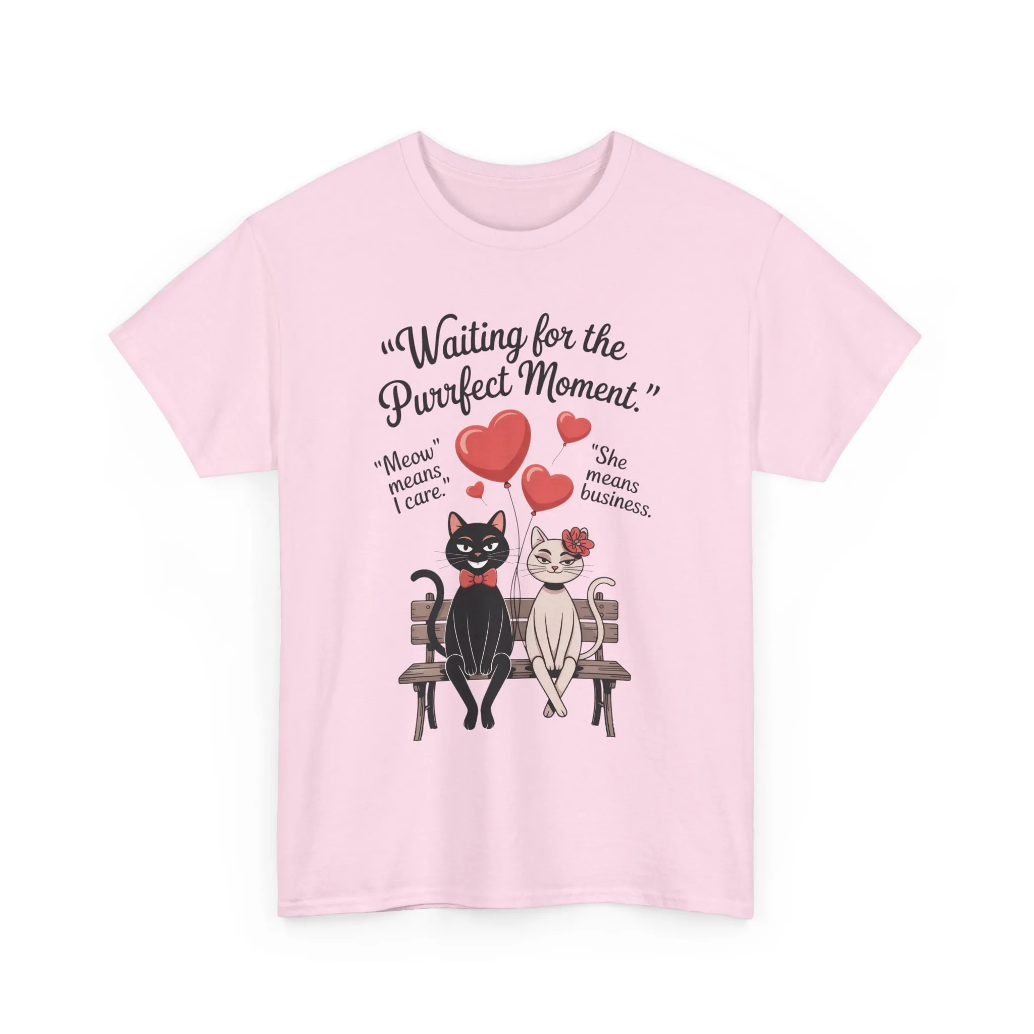 Cute Cat Lovers Tee, Unisex Heavy Cotton Tee for Pet Owners, Funny Cat Shirt, Gift for Cat Lovers, Casual T-Shirt, Animal Art Tee - Image 37