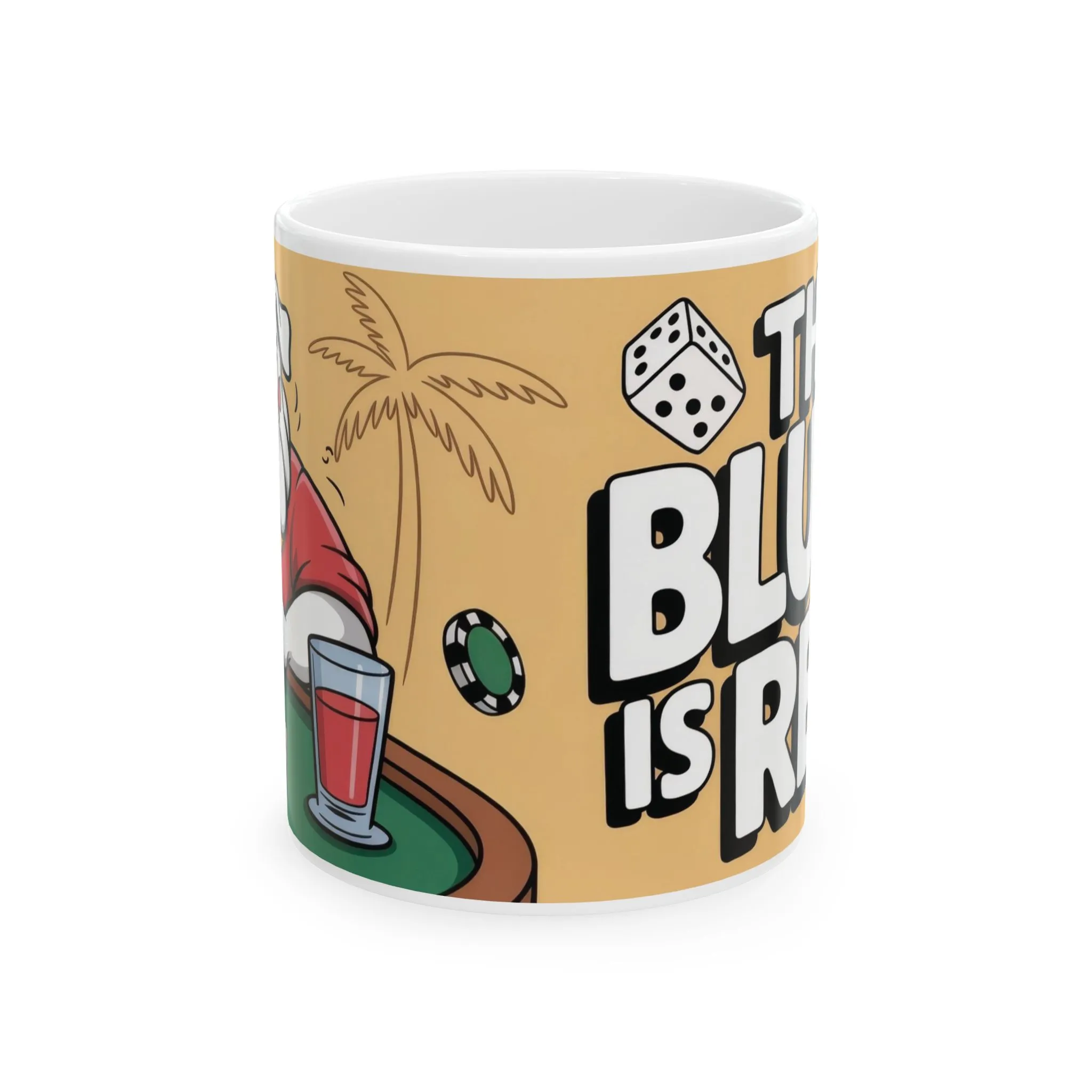 The Bluff Is Real Mug, Funny Poker Dog Coffee Cup, Gambling Gift, All In Poker Lover Humor, for Card Game Nights, Fun Gifts for Gamers - Image 2
