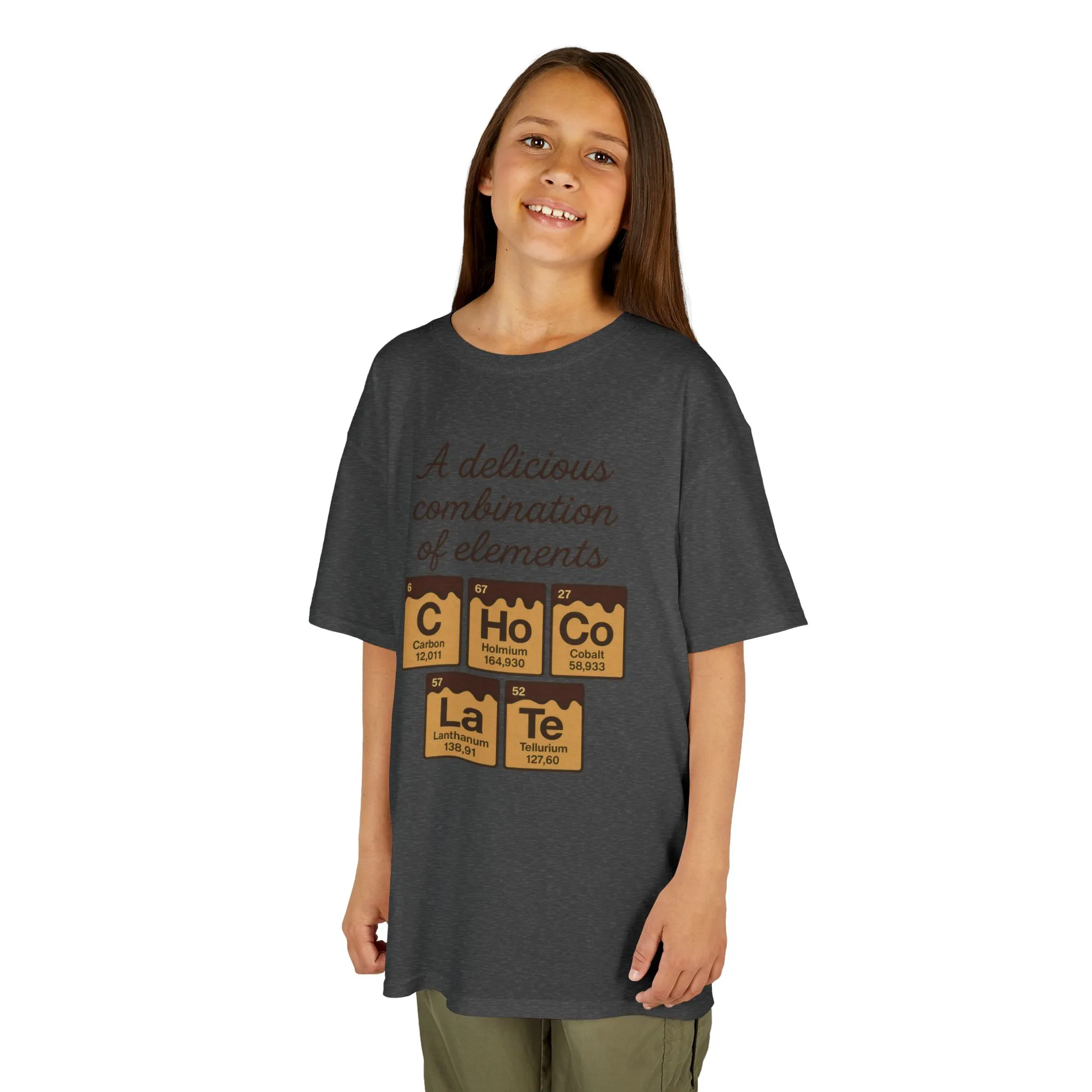 Funny Chocolate Science Young Girl T-Shirt, Choco-LaTe Element Shirt, Sweet Science Gift, Children's Gift, Birthday Party - Image 10
