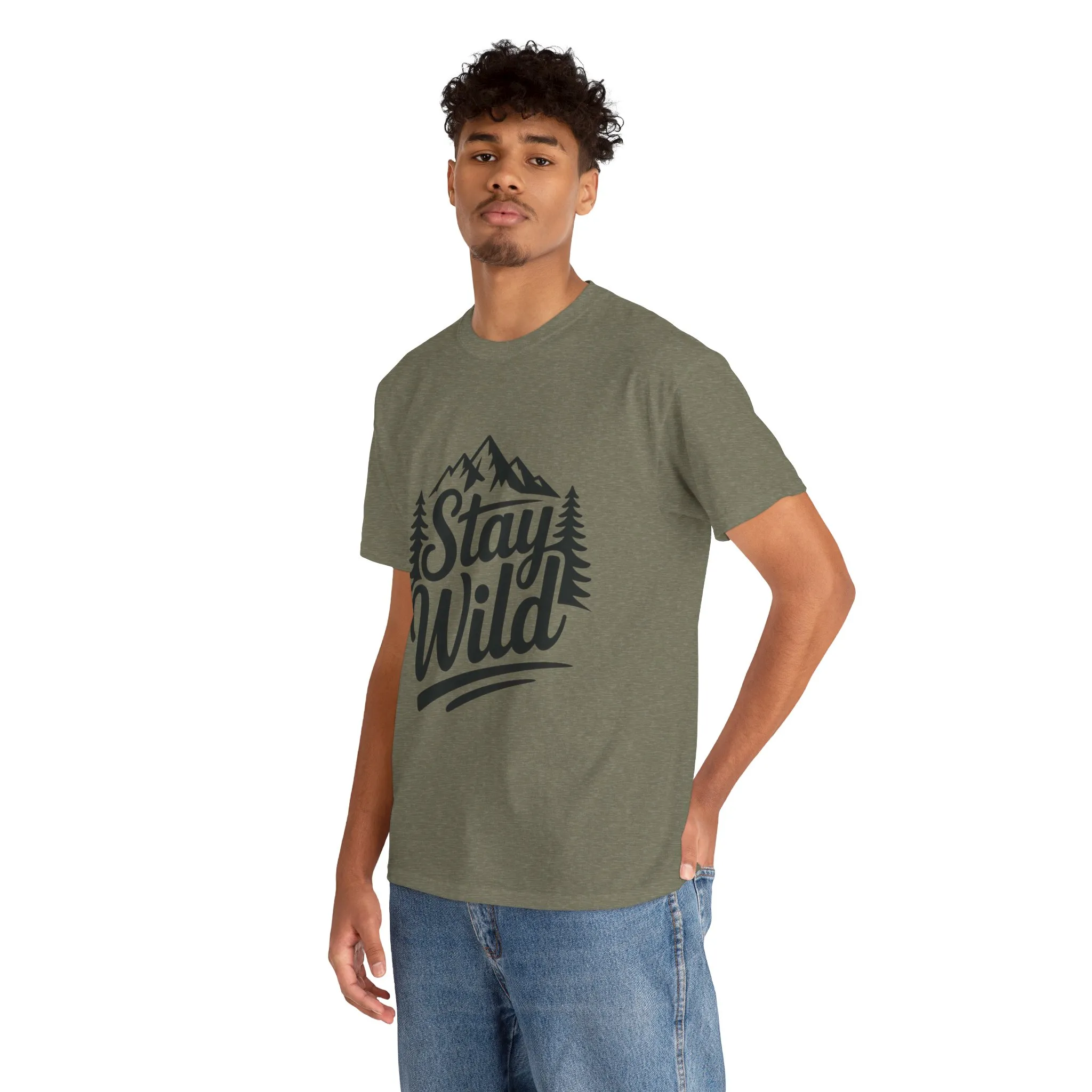 Stay Wild Adventure Tee, Unisex Heavy Cotton Tee for Nature Lovers, Camping, Hiking, Gifts for Outdoorsy Friends, Nature Graphic Tee - Image 15