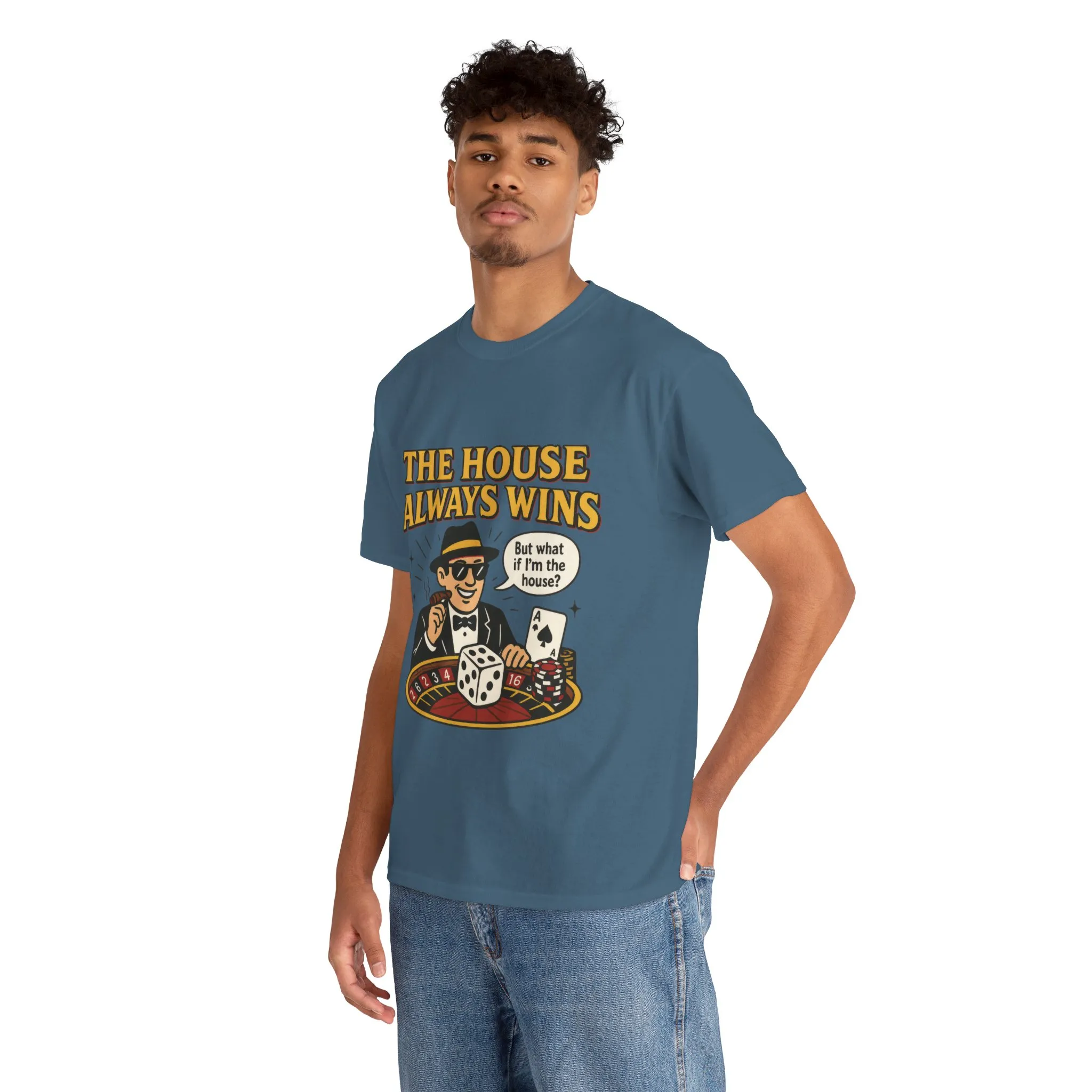 Vintage Casino Humor Unisex Tee, Funny Gambling Shirt, Gift for Gamblers, House Always Wins T-Shirt, Vegas Style Gift, Casino Quote Tee - Image 12