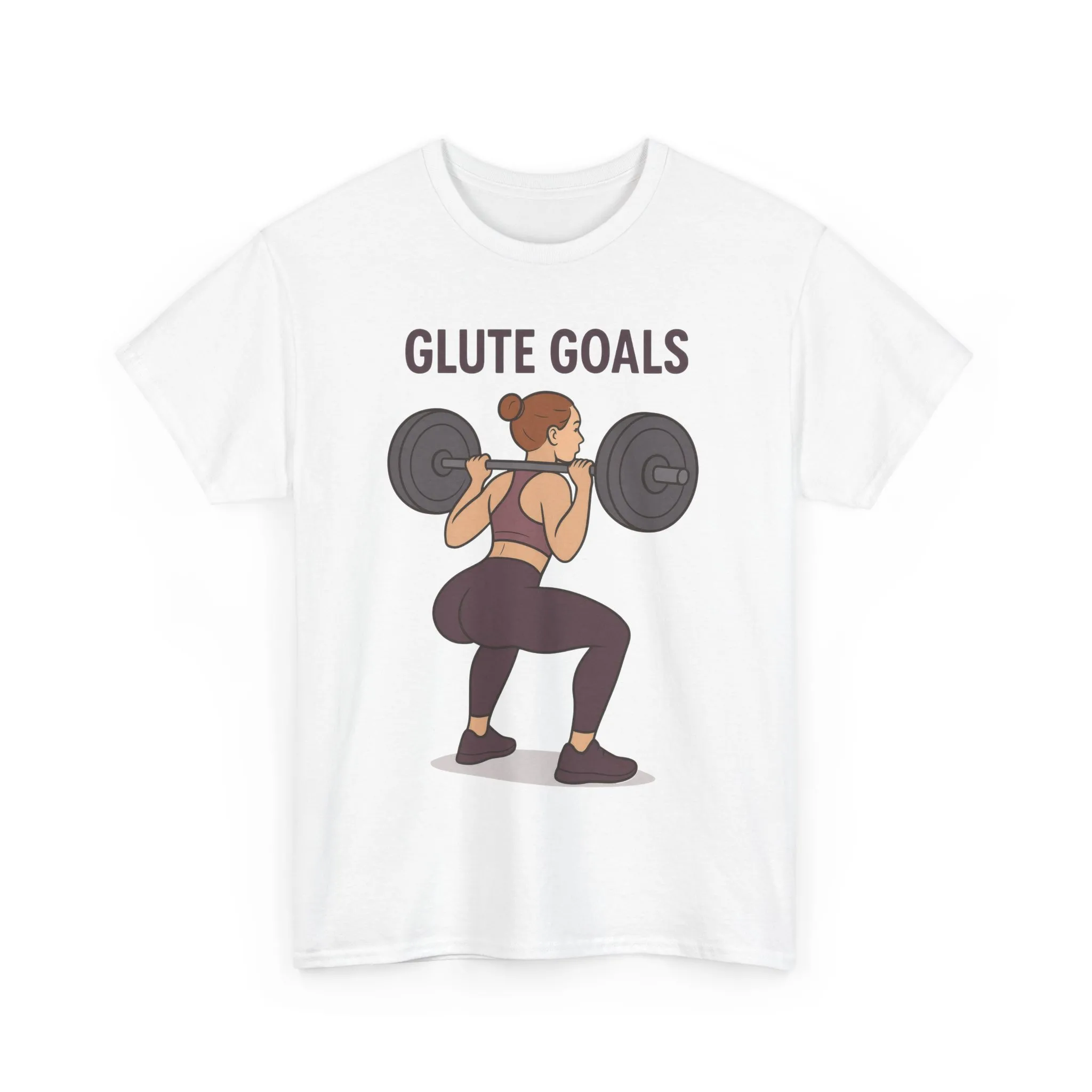 Glute Goals Fitness T-Shirt, Funny Gym Shirt for Women, Squat Workout Tee, Motivational Gym Shirt for Active Lifestyle, Fitness Lovers Gift - Image 3