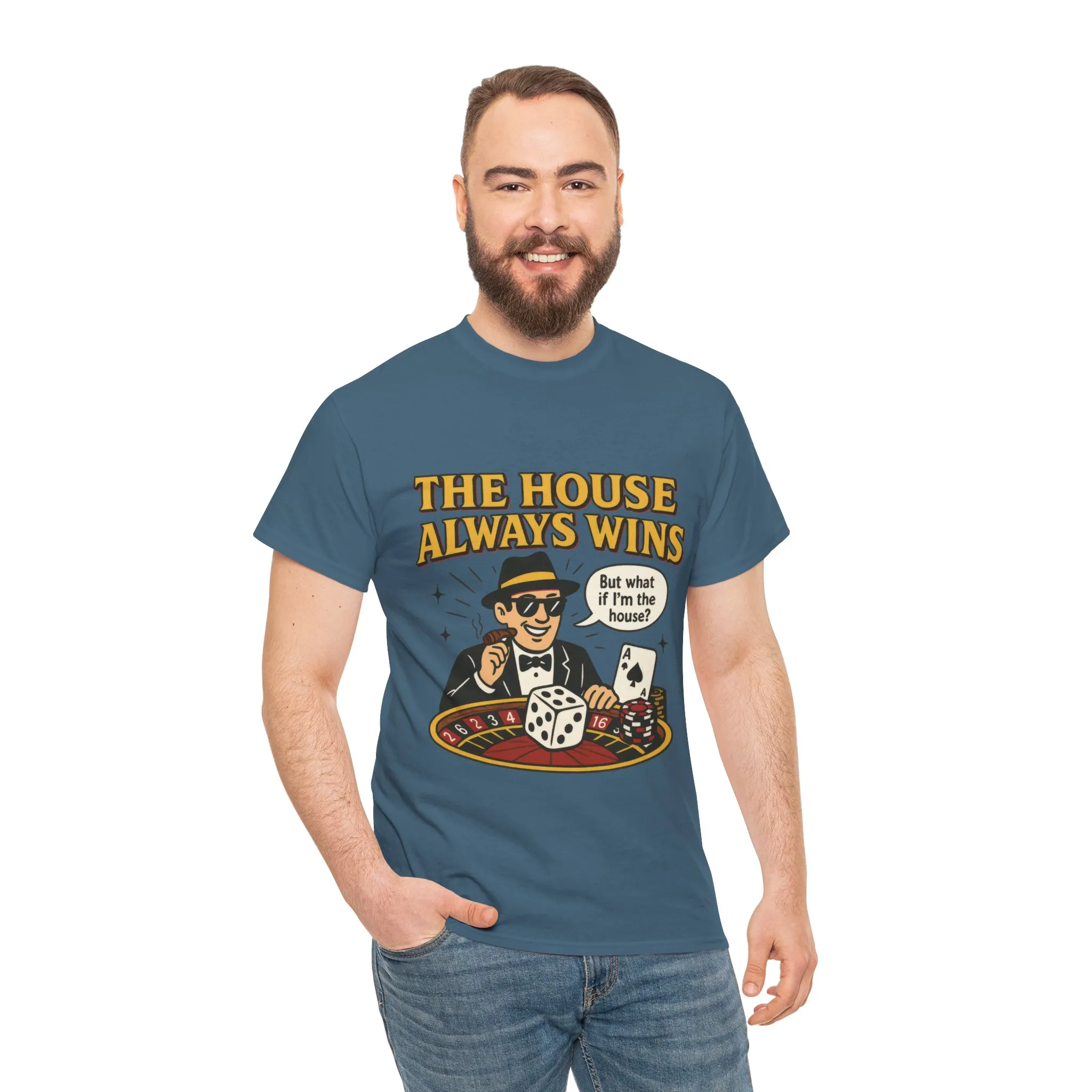 Vintage Casino Humor Unisex Tee, Funny Gambling Shirt, Gift for Gamblers, House Always Wins T-Shirt, Vegas Style Gift, Casino Quote Tee - Image 11