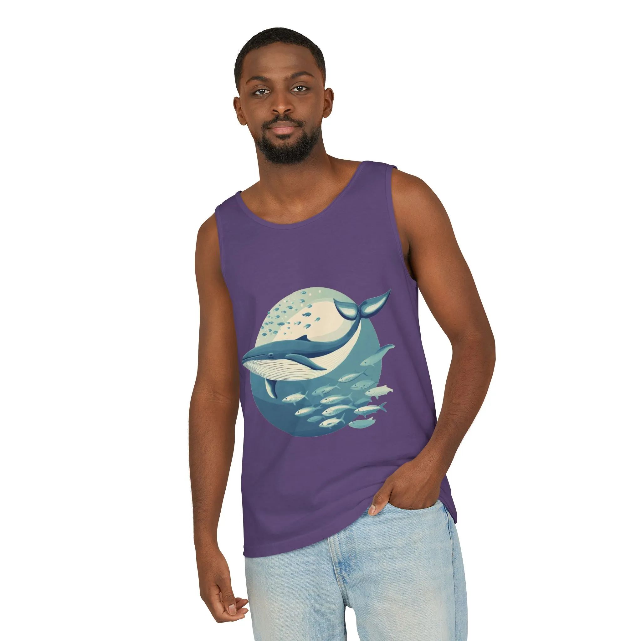 Ocean-Inspired Unisex Tank Top, Whale Design Shirt, Summer Casual Wear, Beach Vibes Gift, Eco-Friendly Fashion - Image 44