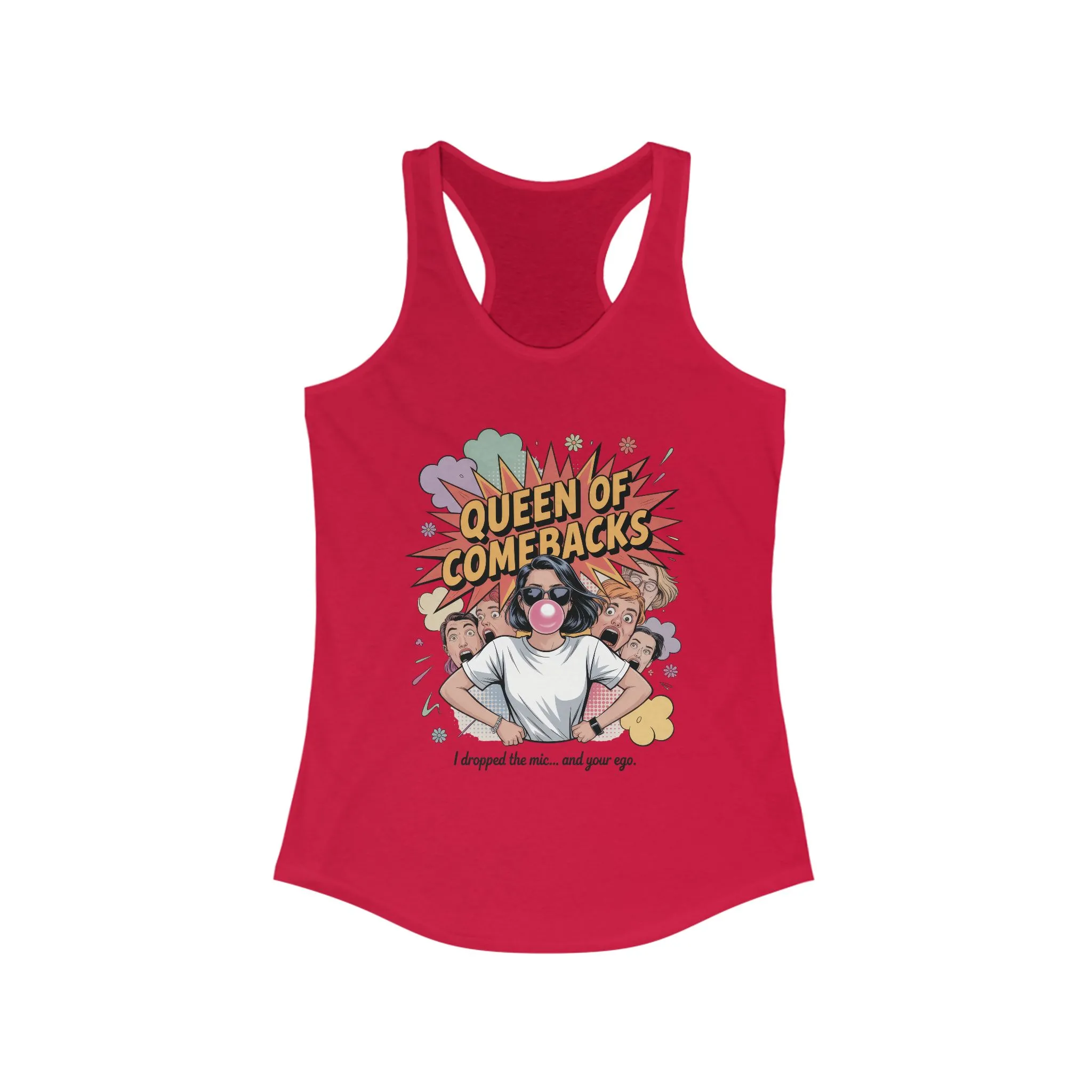Queen of Comebacks Racerback Tank, Funny Graphic Tee, Gift for Women, Casual Summer Top, Trendy Workout Shirt - Image 17