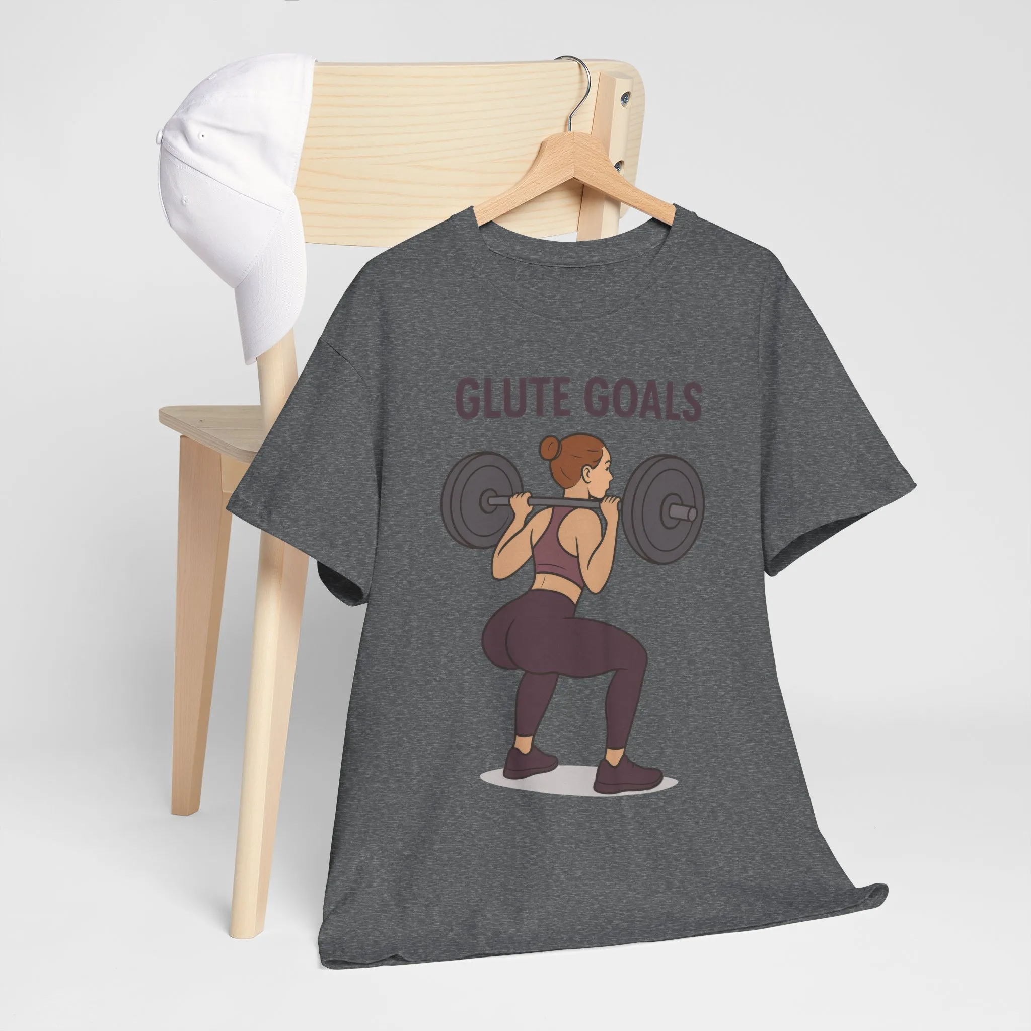 Glute Goals Fitness T-Shirt, Funny Gym Shirt for Women, Squat Workout Tee, Motivational Gym Shirt for Active Lifestyle, Fitness Lovers Gift - Image 9
