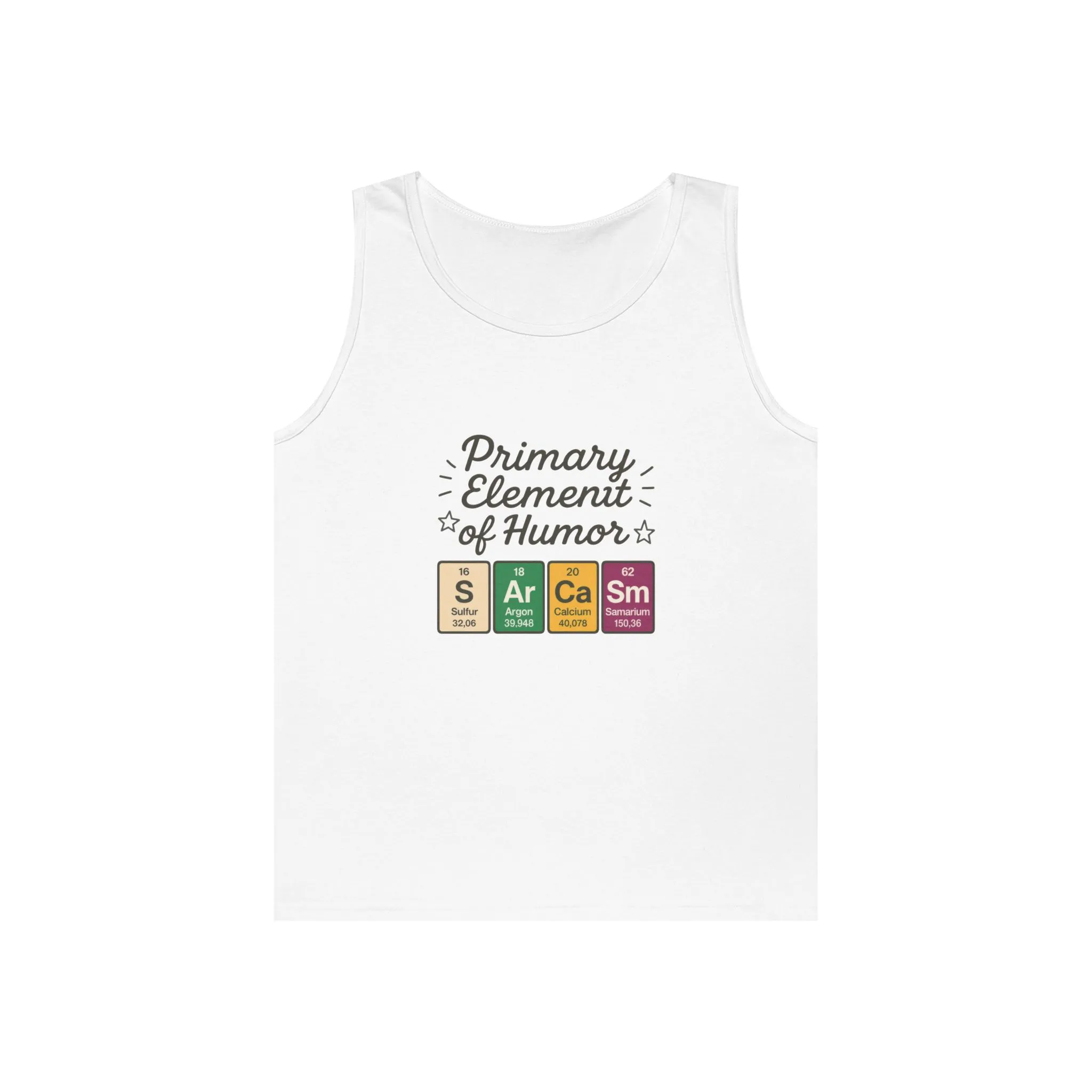 Sarcasm Tank Top for Men, Funny Chemistry Shirt, Science Humor Sleeveless Tee, Nerdy Summer Gym Shirt for Him, Chemistry Elements - Image 3
