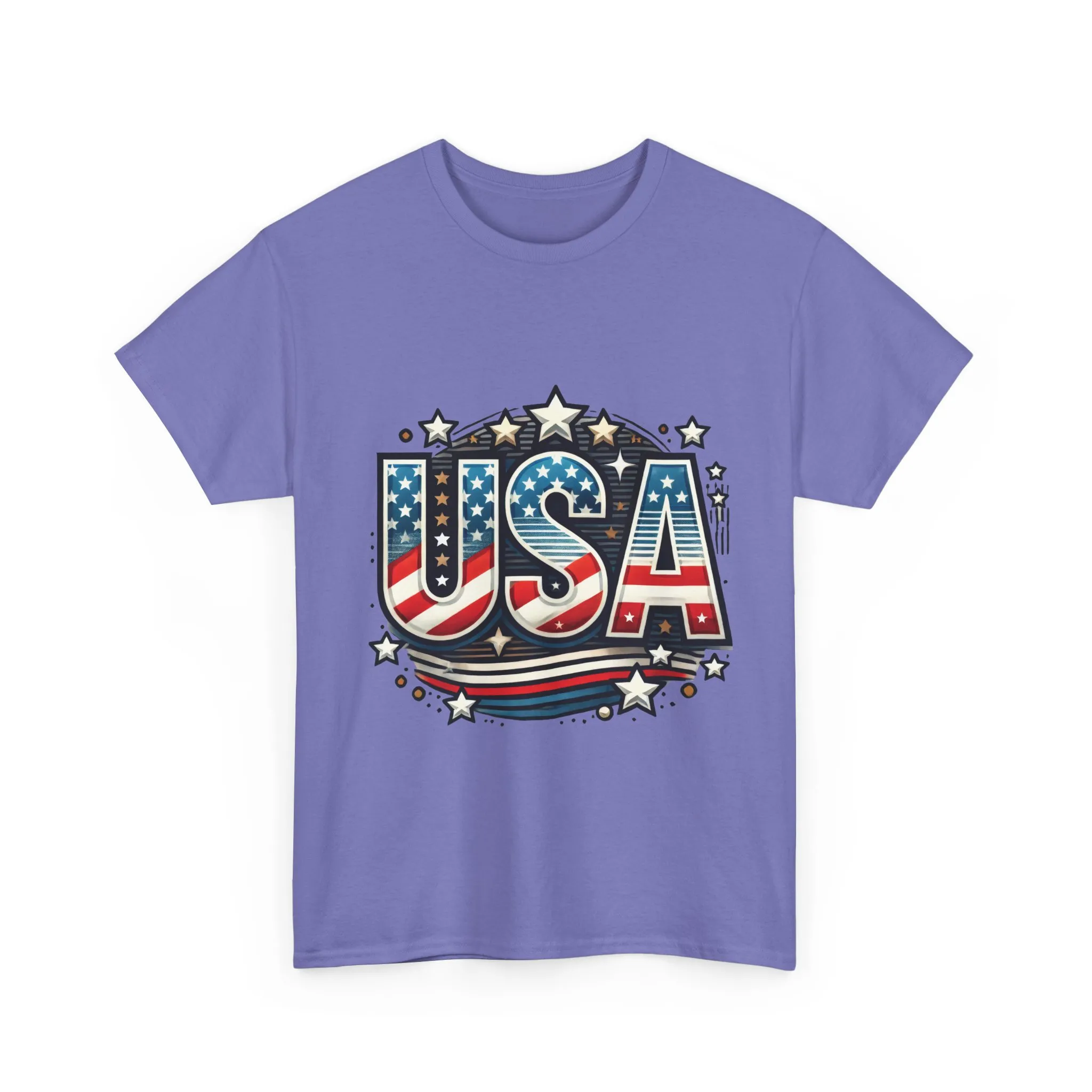 Patriotic USA T-Shirt, Unisex Heavy Cotton Tee for Independence Day, Memorial Day, 4th of July, Casual Wear, Gifts - Image 27