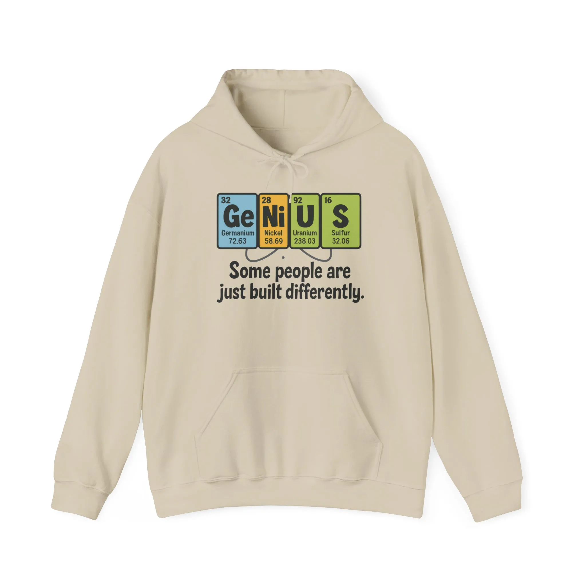 Funny Mens Genius Hoodie, Periodic Table Nerd Sweatshirt, Smart Science Pullover Gift for Him, Science Lover Apparel, Funny Hoodie - Image 5