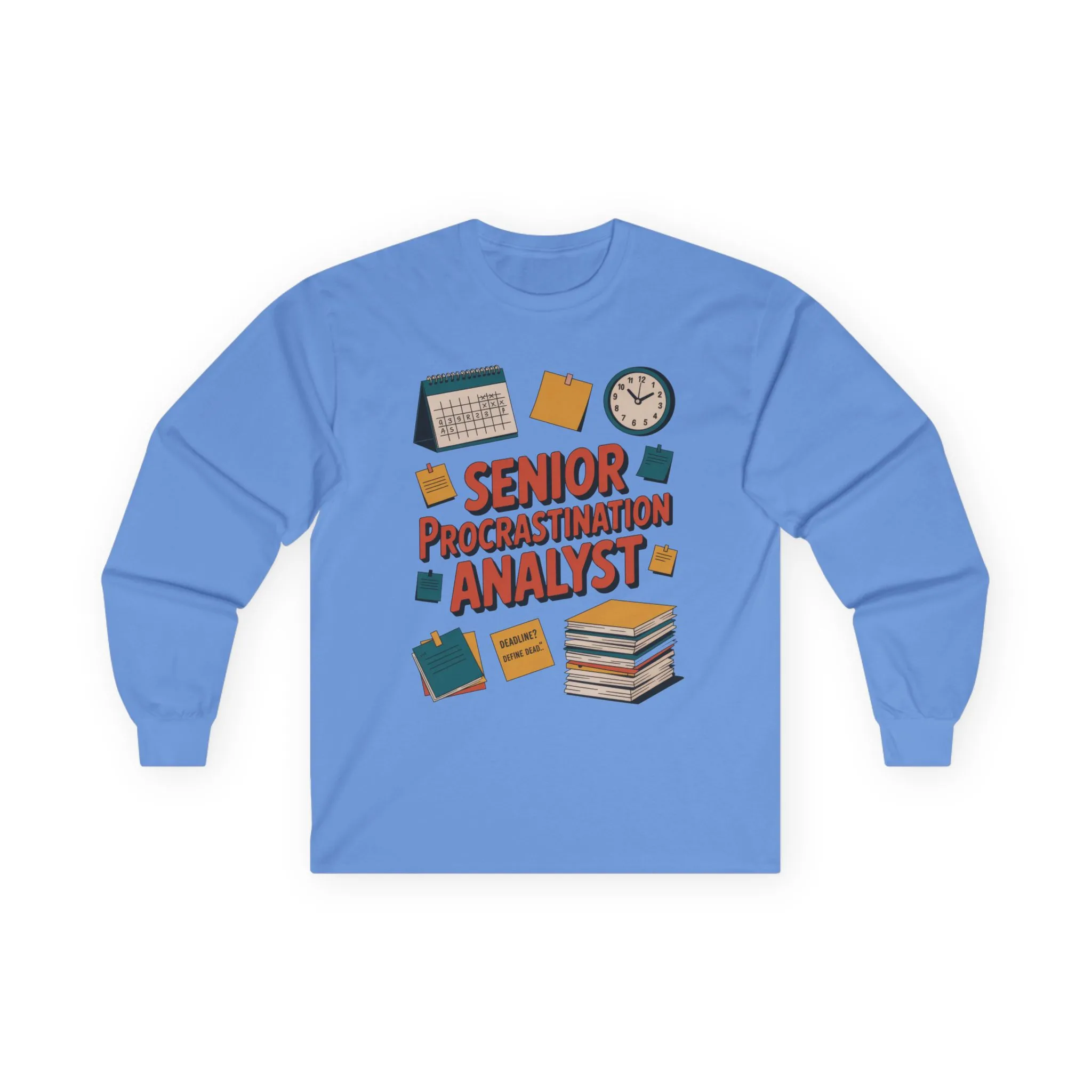 Senior Procrastination Analyst Long Sleeve Tee, Funny Work Shirt, Gift for Analysts, Office Humor Shirt, Meme Shirt, Motivation Apparel - Image 19