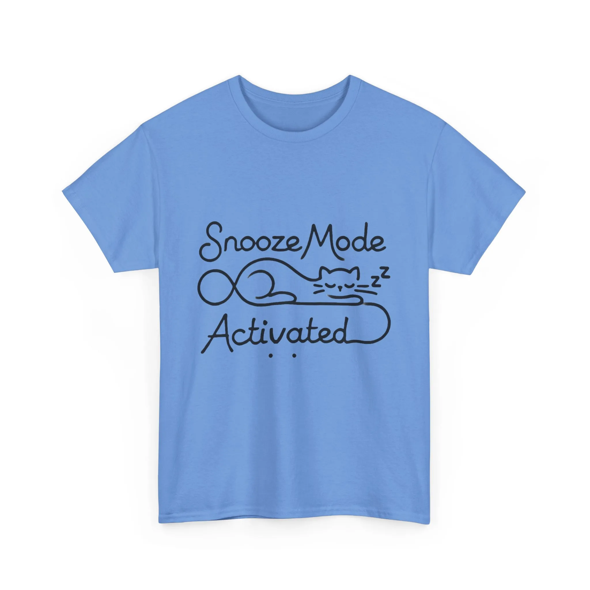 Cotton T-Shirt for Cat Lovers, Funny Sleeping Cat Tee, Lazy Mood Graphic, Women's Heavy Cotton T-Shirt Gift for Cat Lovers - Image 16