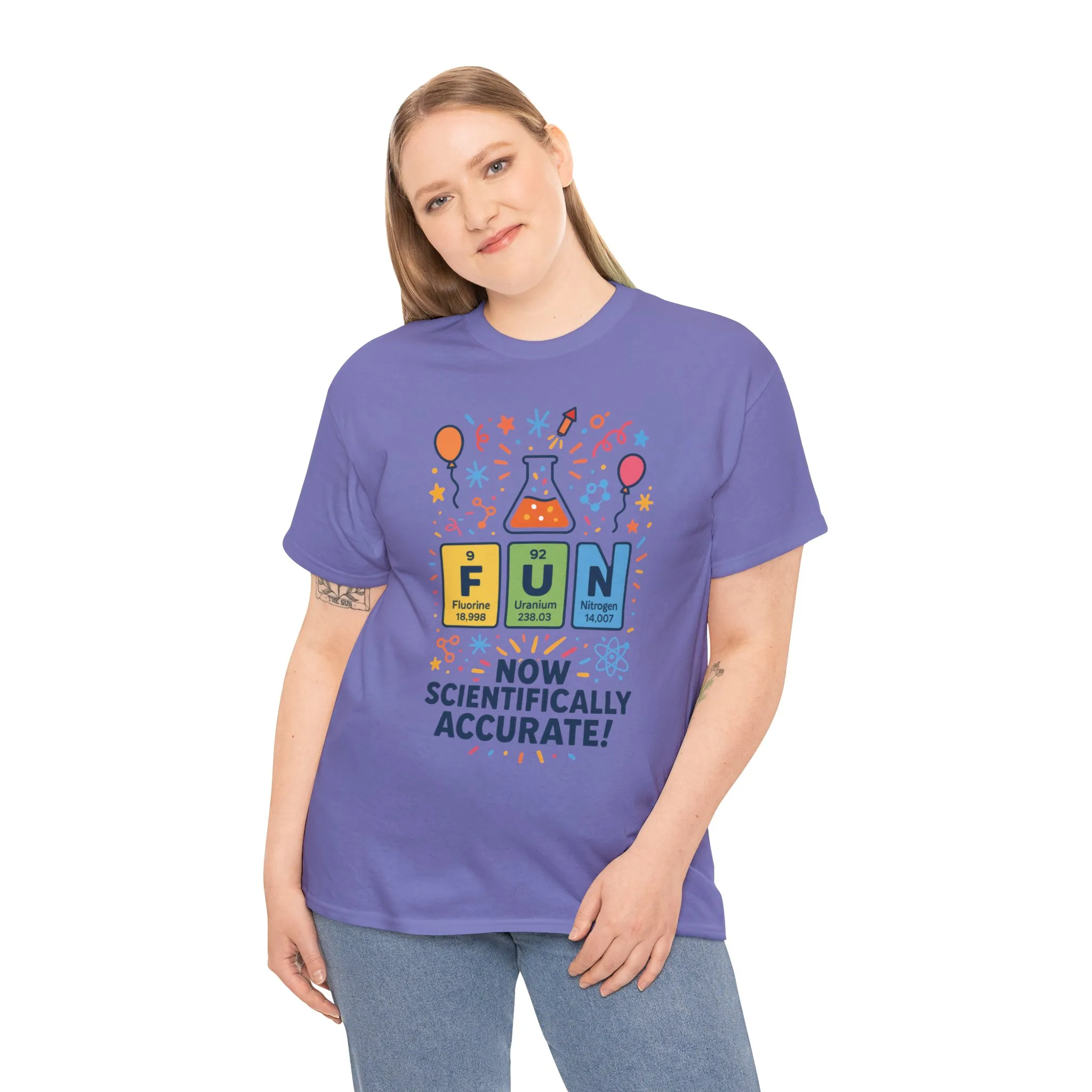 Fun Science Unisex Heavy Cotton Tee, Perfect for STEM Lovers, Gift for Science Teachers, FUN Periodic Table Tee,Nerdy Unisex Shirt - Image 24