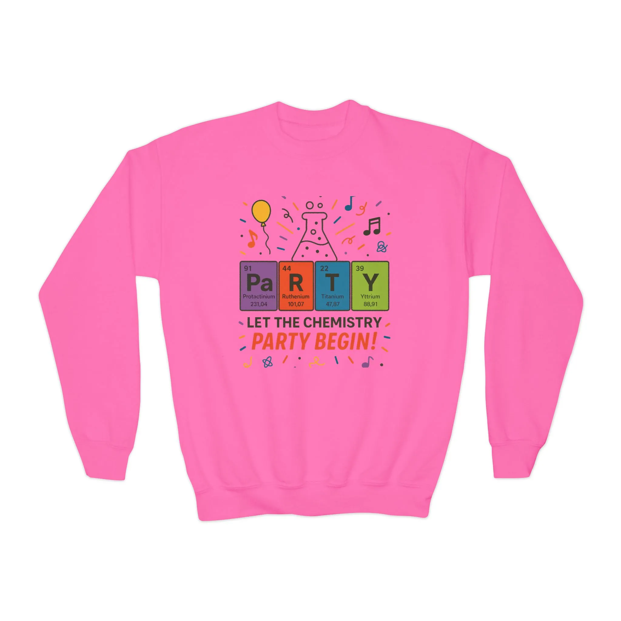 Fun Chemistry Party Youth Crewneck Sweatshirt, Gift for Science Lovers, Birthday Sweatshirt, Kids Party Apparel, Science-Themed Gift - Image 13