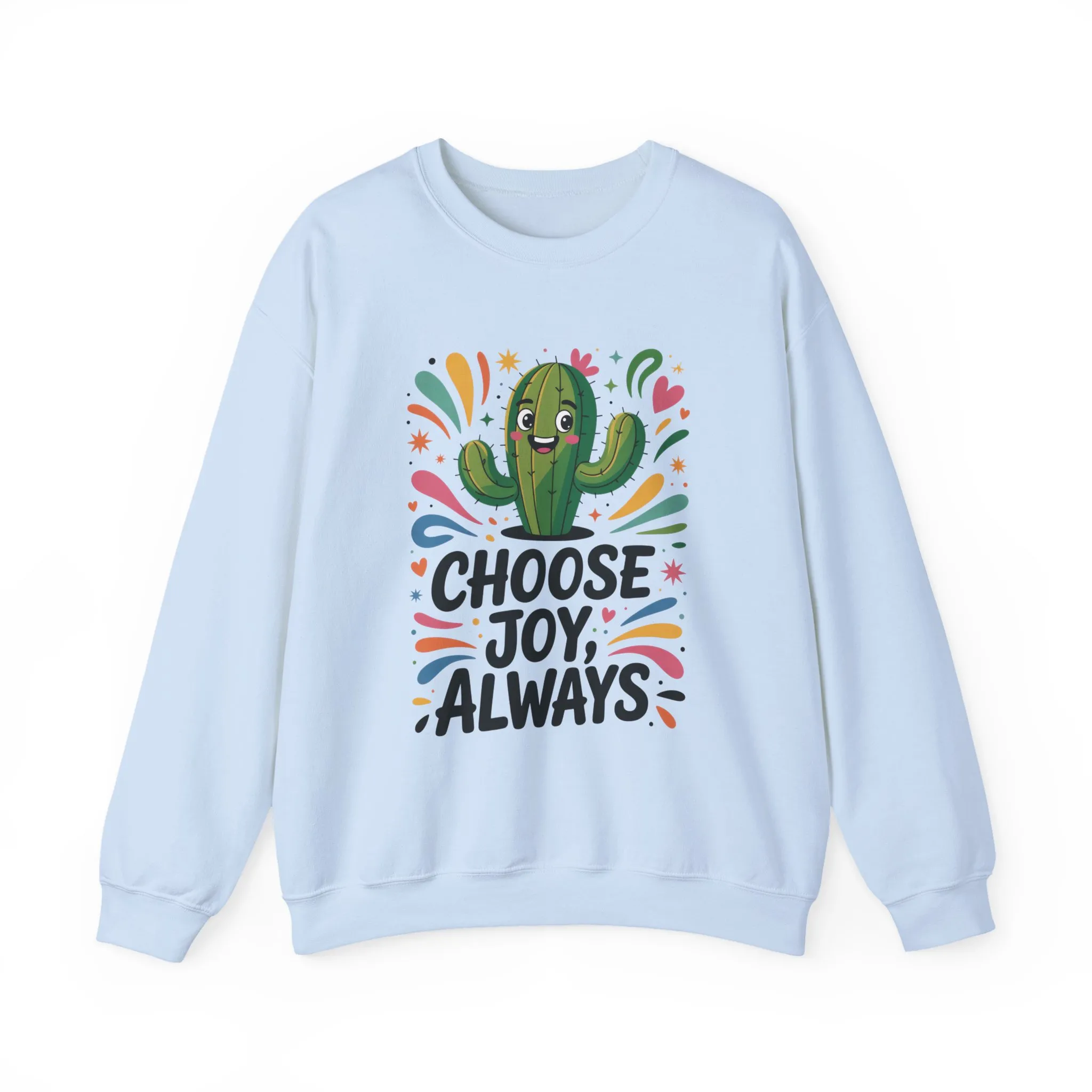 Joyful Cactus Sweatshirt: Choose Joy Always, Cozy Gift for Friends, Womens Casual Wear, Perfect for Celebrations and Everyday Comfort - Image 10