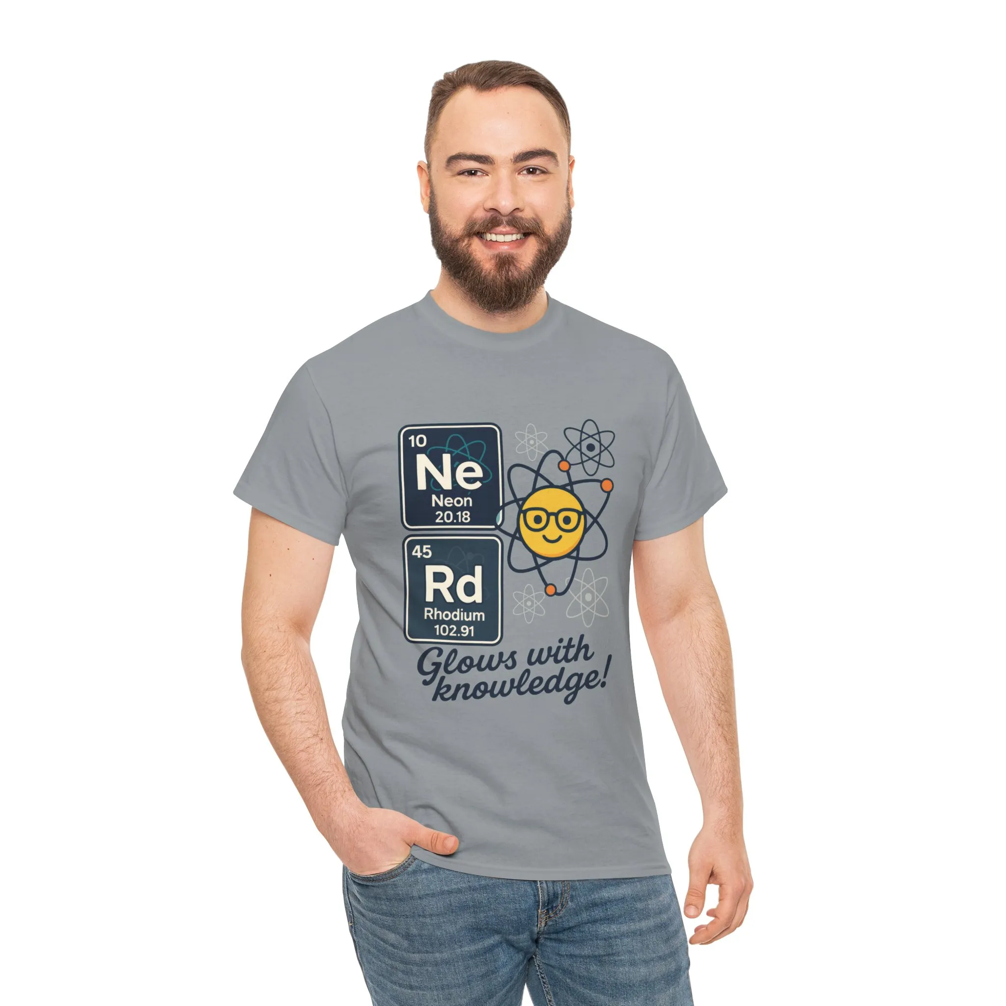 Funny Mens Nerd T-Shirt, NeRd Periodic Table Shirt, Glowing Knowledge Tee, Science Lover Gift, Chemistry Shirt, STEM Apparel, Science Tee - Image 14