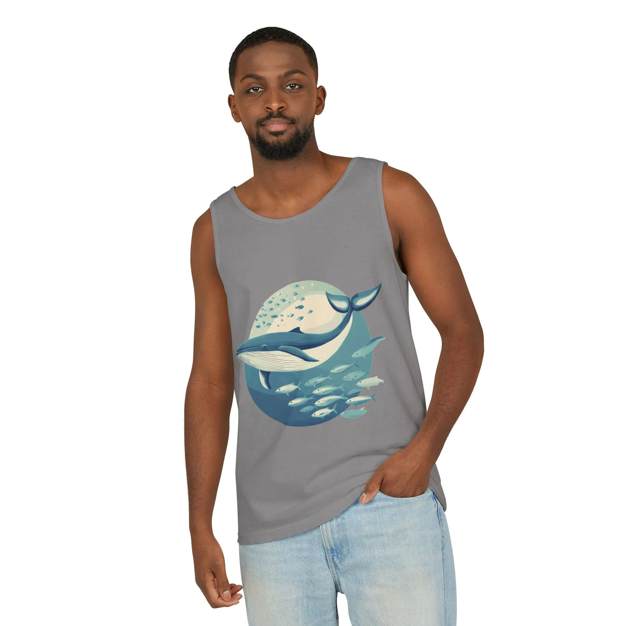 Ocean-Inspired Unisex Tank Top, Whale Design Shirt, Summer Casual Wear, Beach Vibes Gift, Eco-Friendly Fashion - Image 30