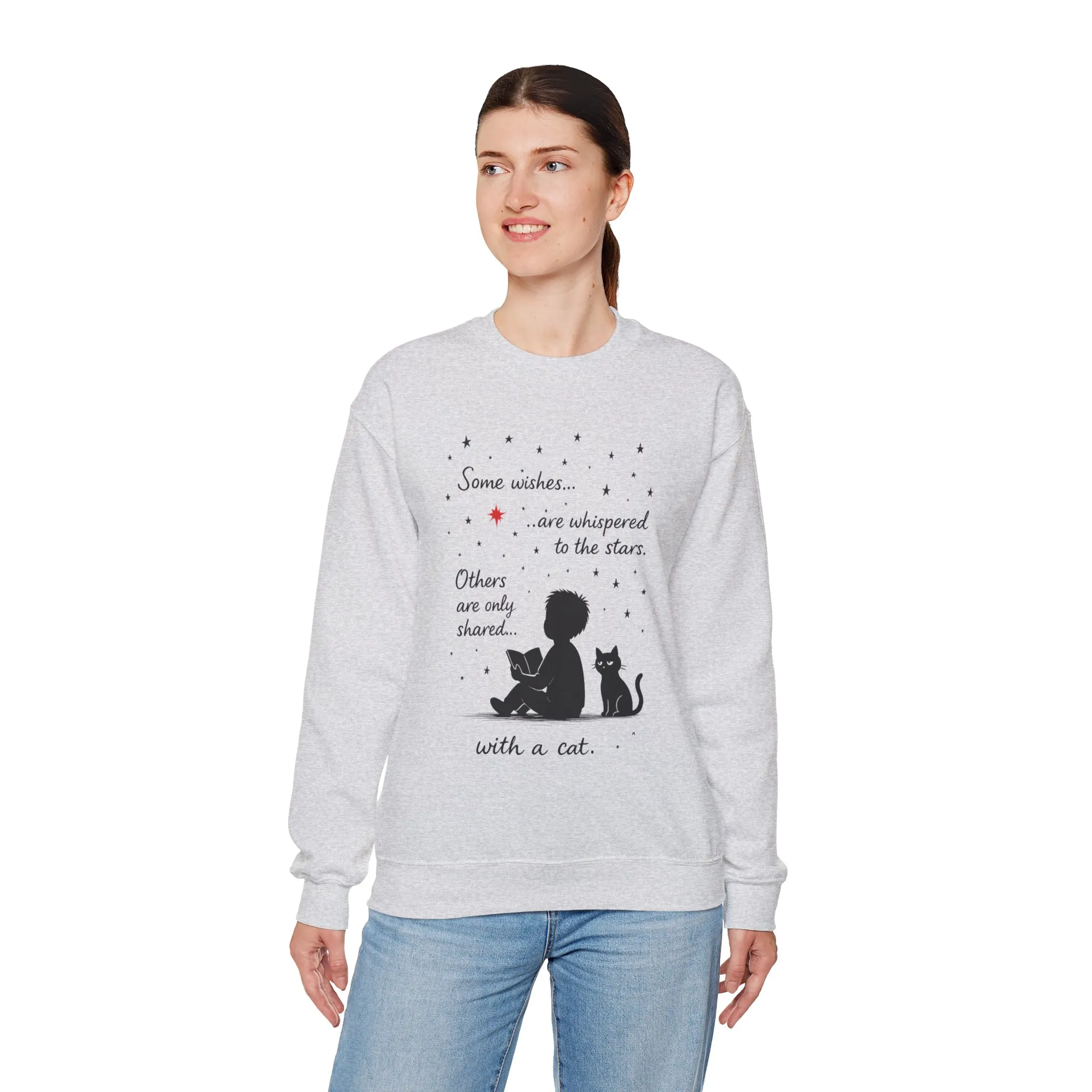 Cozy Cat-Inspired Crewneck Sweatshirt - Literary Lover Gift, Womens Layer, Cat Enthusiast Apparel, Thoughtful Gift for Cozy Nights - Image 9