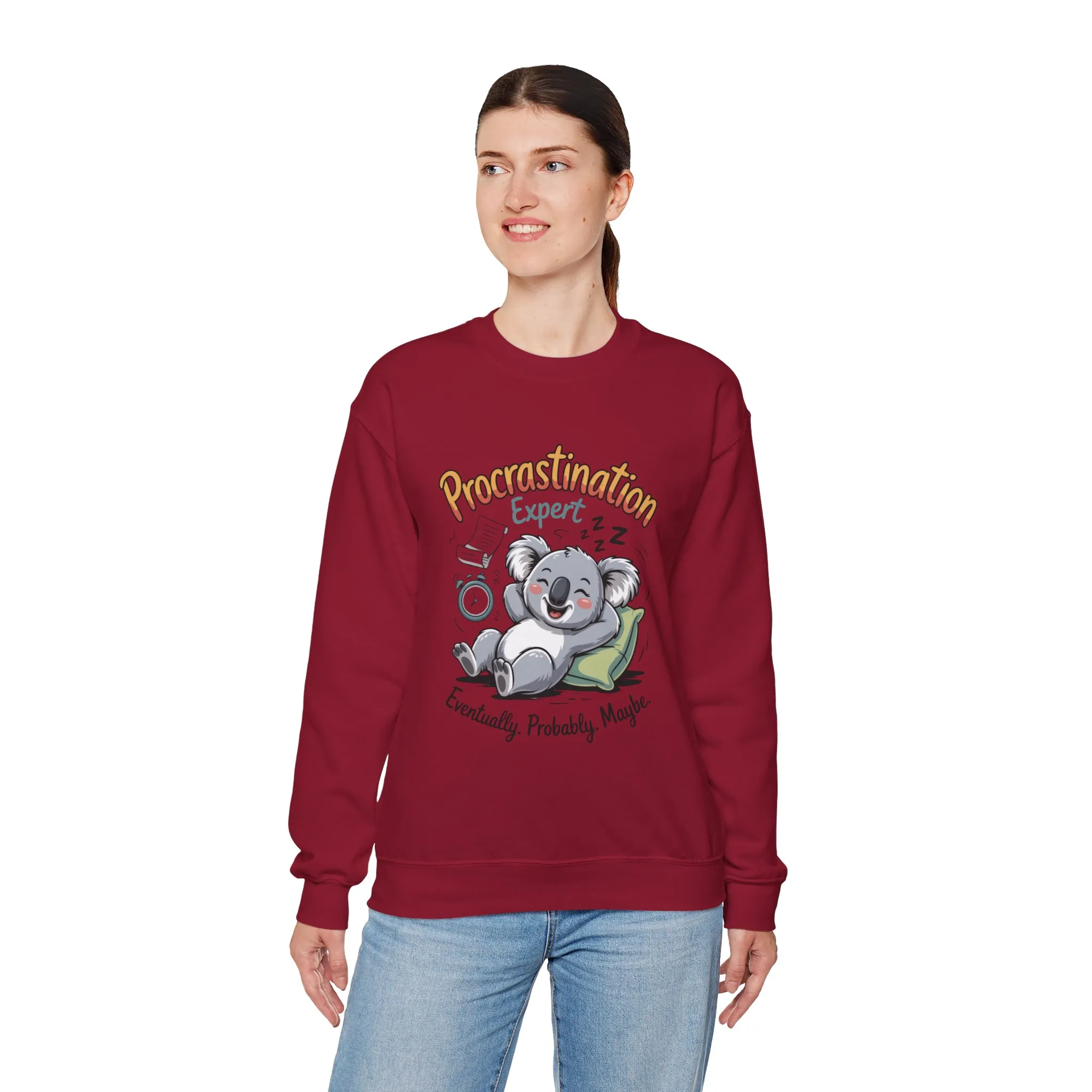 Procrastination Expert Sweatshirt, Funny Crewneck, Cozy Gift for Students, Lazy Day Apparel, Womens Sweatshirt for Relaxation - Image 30