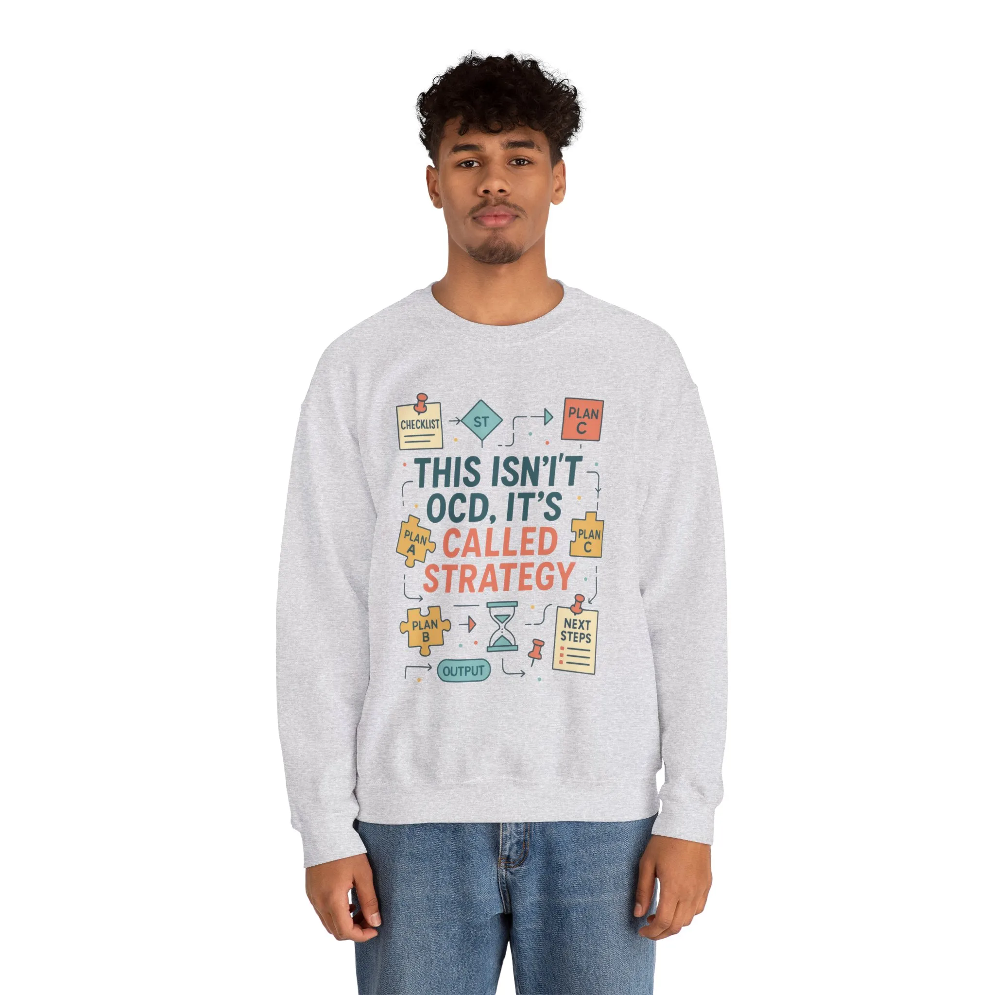 Funny Mens Strategy Sweatshirt, This Isnt OCD Its Called Strategy, Smart Planning Pullover Gift for Him, Gift for Strategists - Image 20