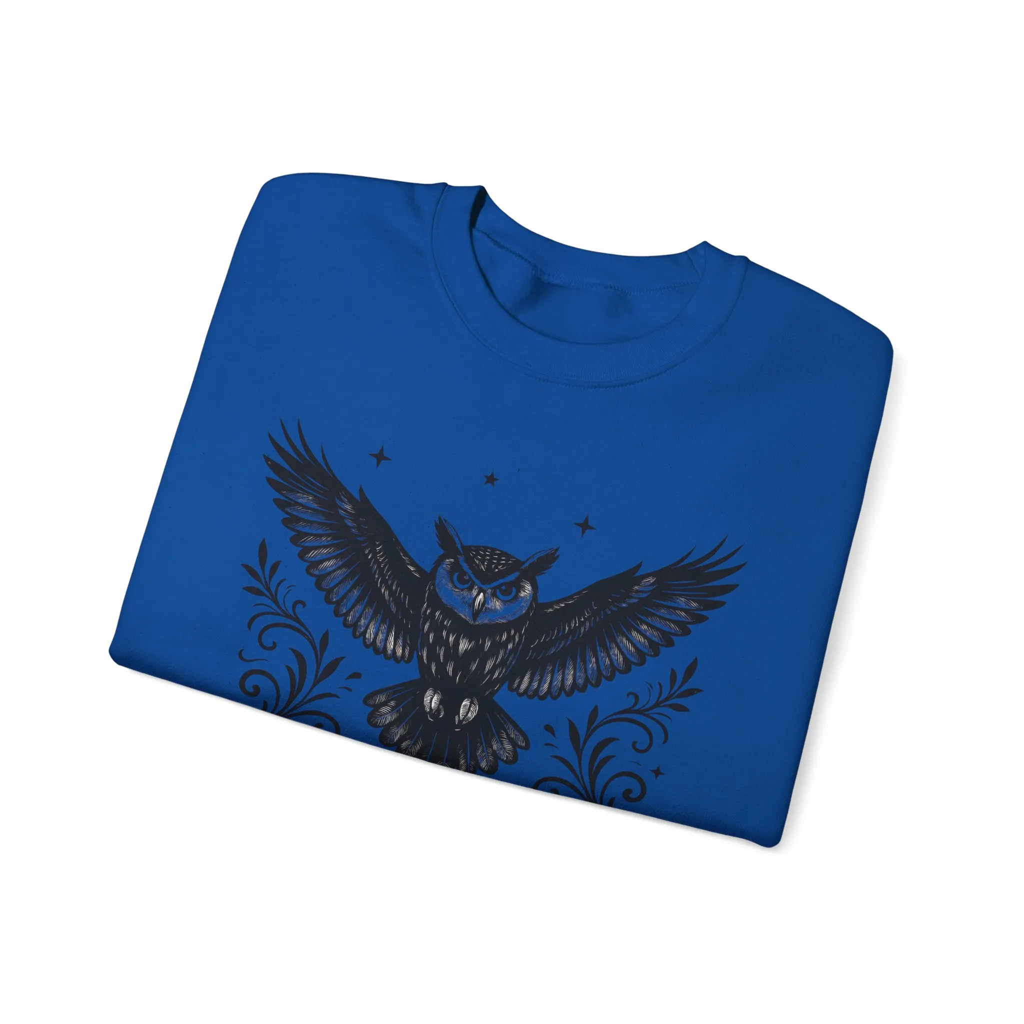 Eyes of the Night Owl Sweatshirt, Mens Dark Gothic Sweatshirt, Mysterious Owl Graphic Pullover, Forest Bird of Night Design, Halloween Gift - Image 34