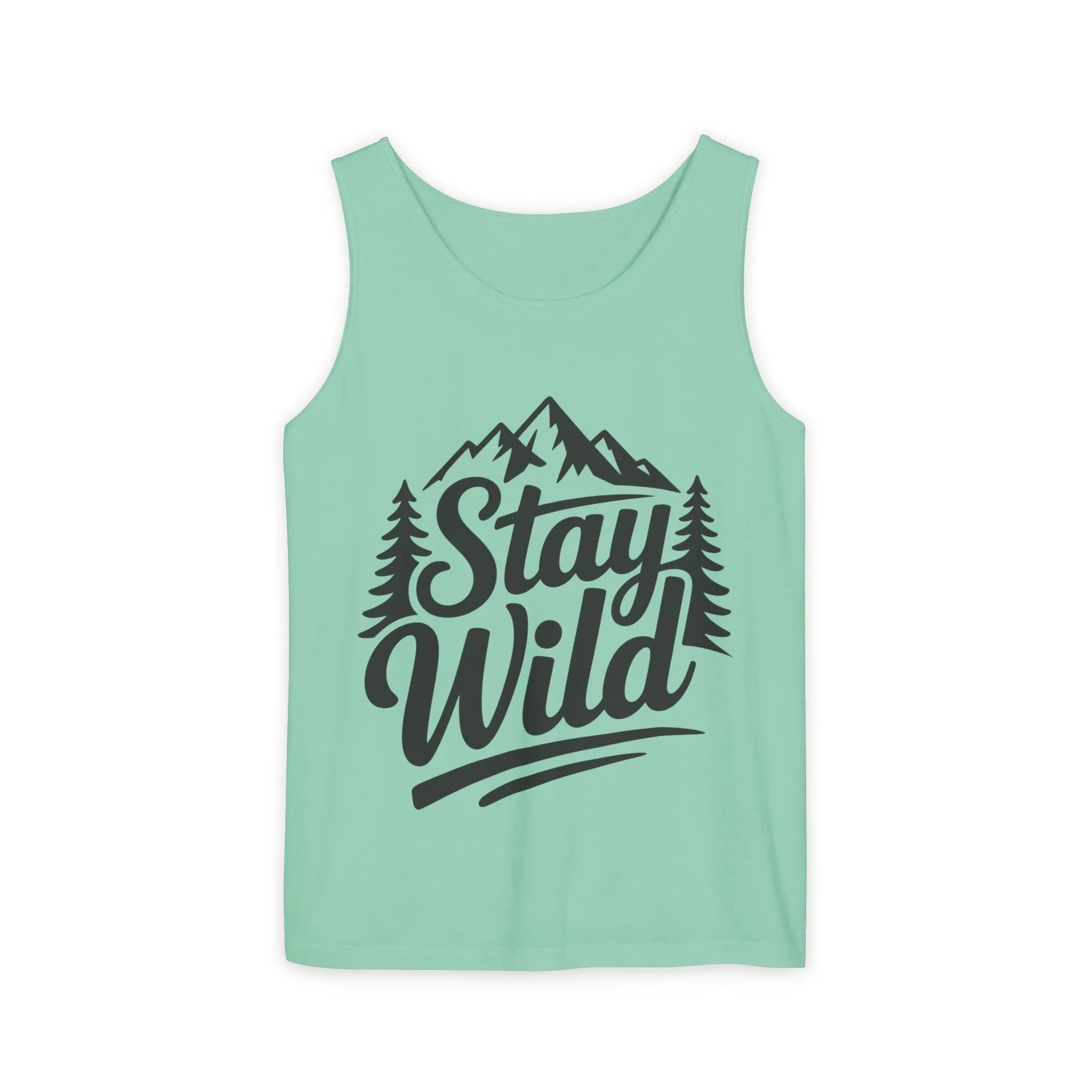 Stay Wild Garment-Dyed Mens Tank Top, Boho Summer Top, Adventure Shirt, Nature Lover Apparel, Gift for Hikers, Outdoor Clothing - Image 34