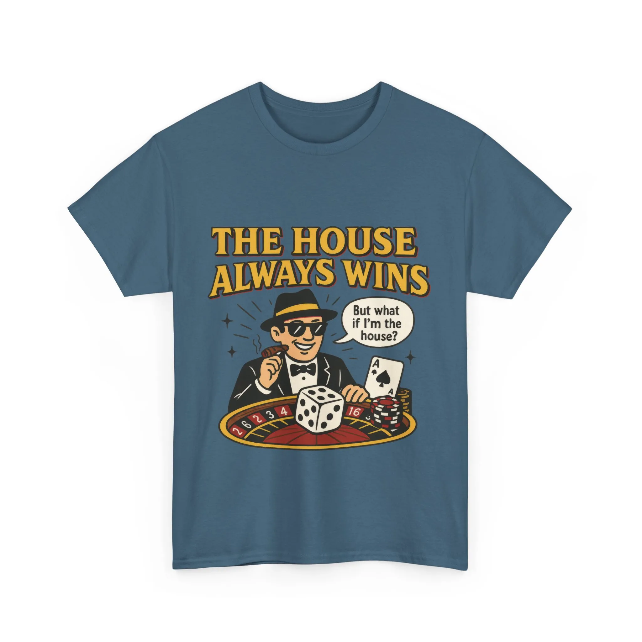 Vintage Casino Humor Unisex Tee, Funny Gambling Shirt, Gift for Gamblers, House Always Wins T-Shirt, Vegas Style Gift, Casino Quote Tee - Image 10