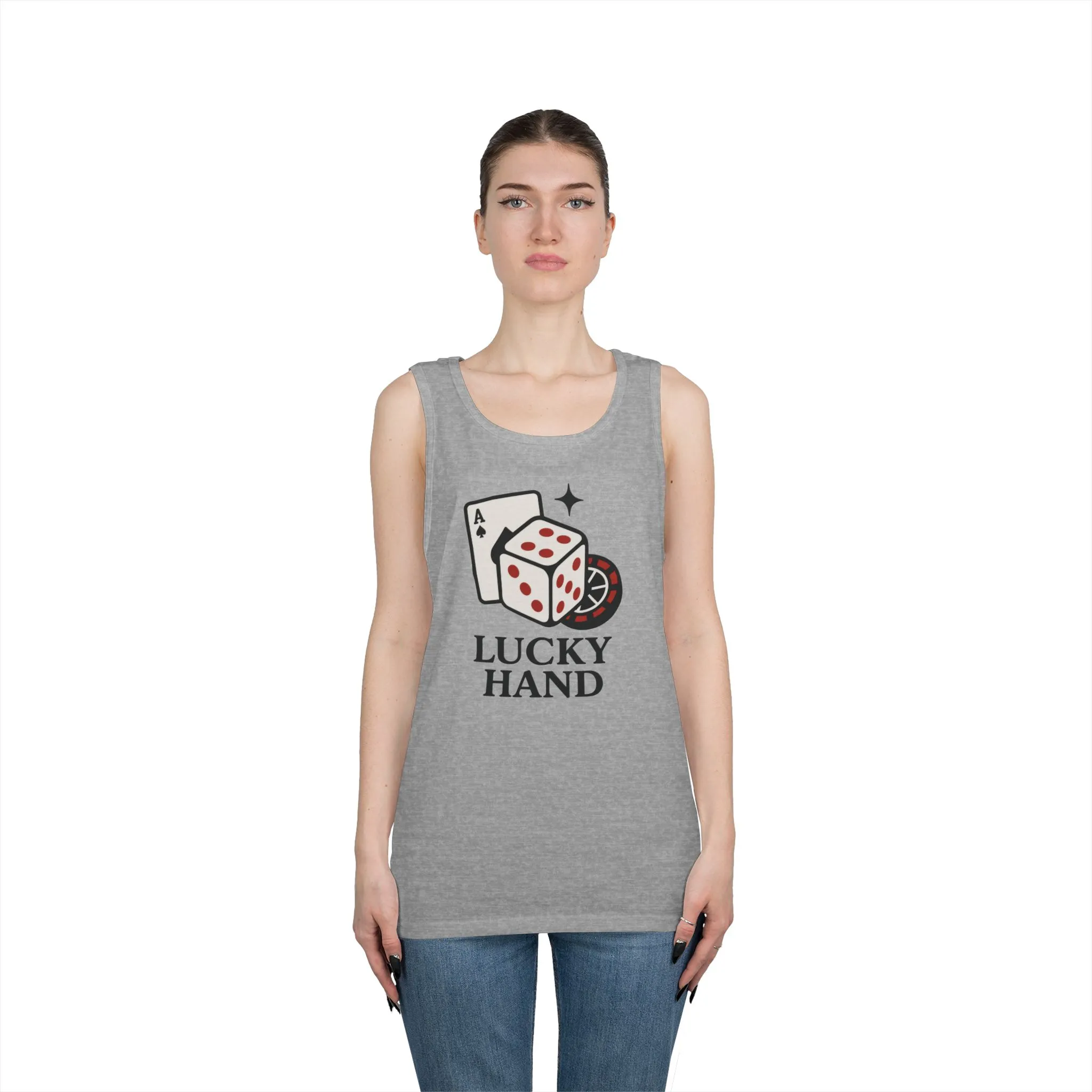 Lucky Hand Unisex Tnak Top, Gambling Tee, Casino Wear, Good Luck Gift, Poker T-Shirt, Casual Vintage Style, Gym Clothing - Image 8