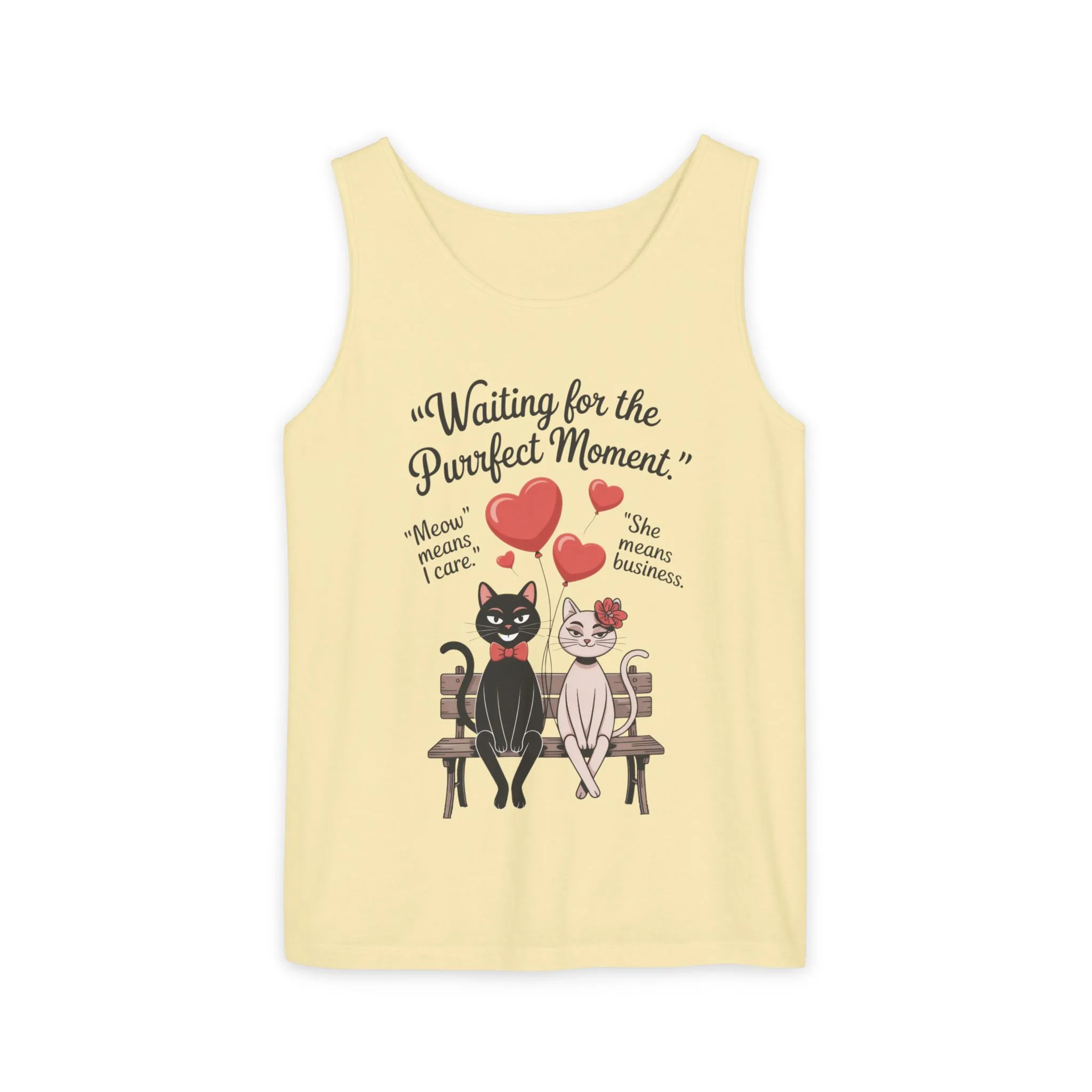 Cute Cat Lovers Tank, Womens Heavy Cotton Tank Top for Pet Owners, Funny Cat Tee, Gift for Cat Lovers, Casual T-Shirt, Animal Art Tee - Image 31