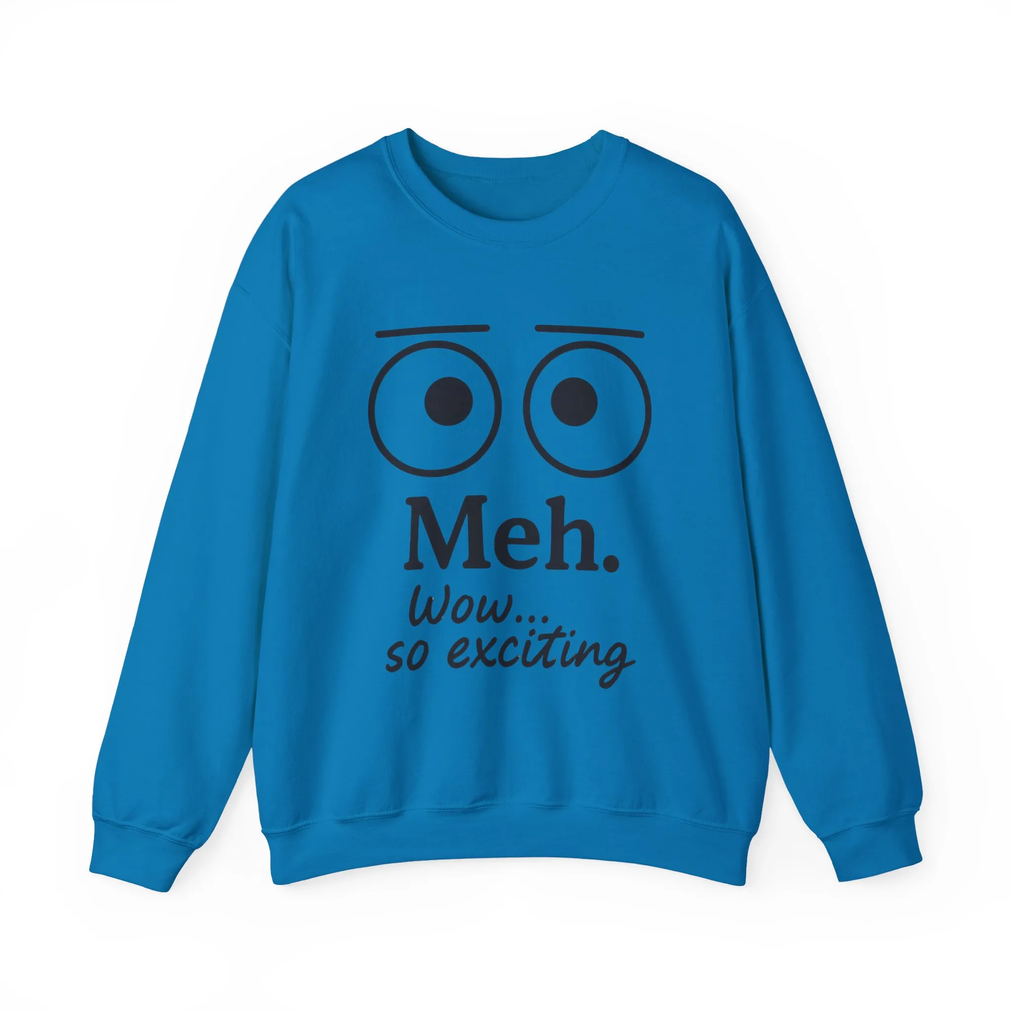 Mens Heavy Blend Crewneck with 'Meh' Design, Comfortable Apparel for Everyday Wear, Perfect for Relaxing - Image 19