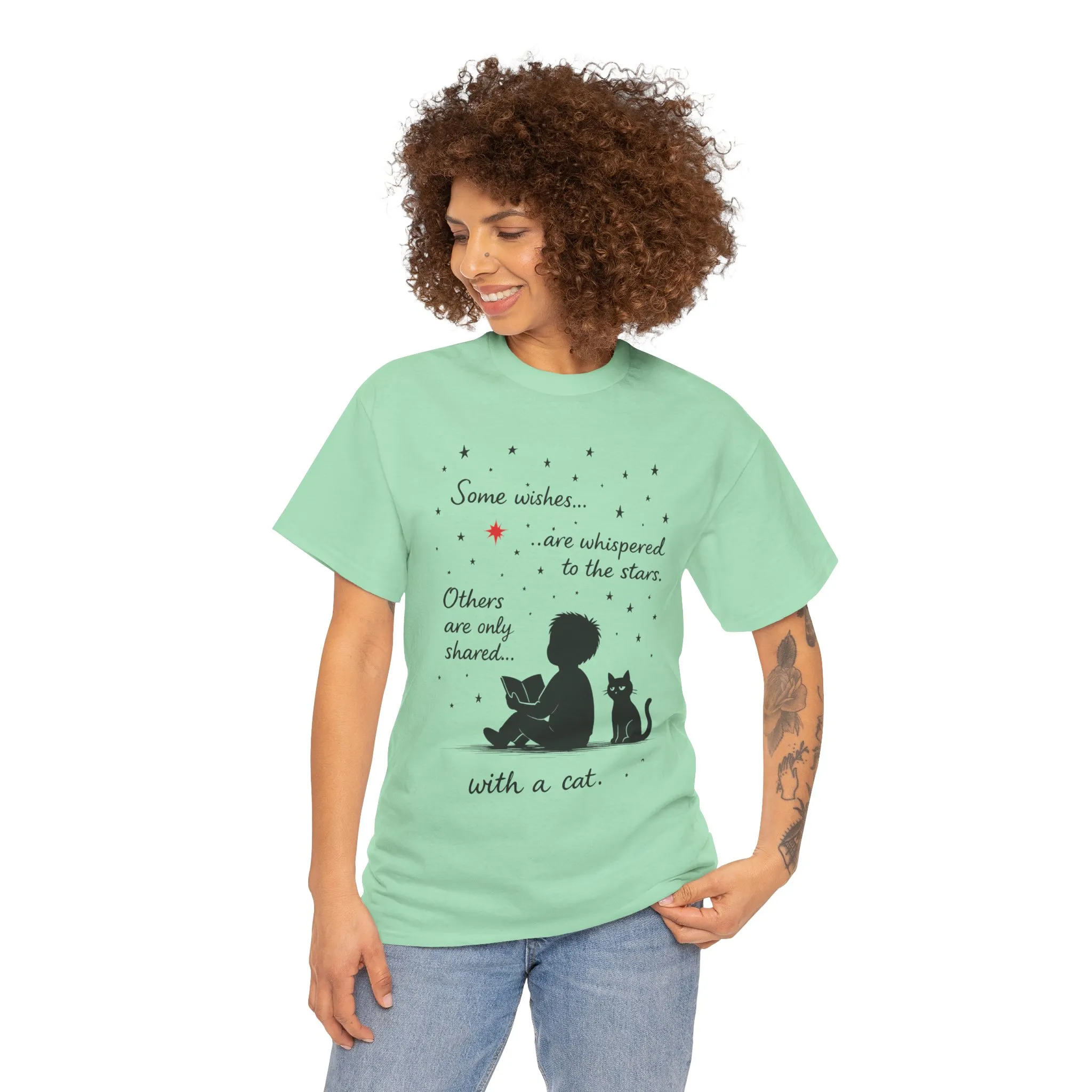 Whimsical Cat Lover Womens Tee, Cozy Cotton T-Shirt, Perfect Gift for Cat Lovers, Pet Owner Gift, Birthday or Cat Appreciation Day - Image 14