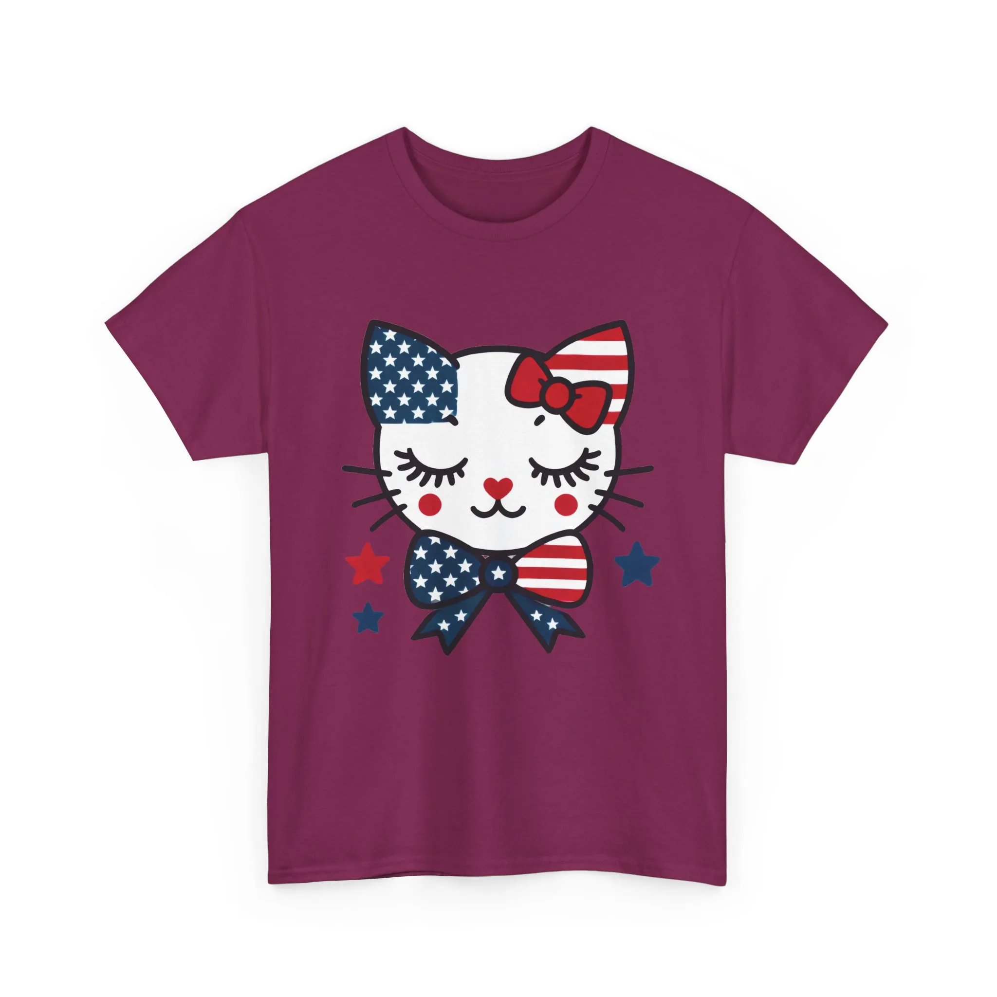 Patriotic Cat Womens Tee, Cute Cat Shirt, Womens T-Shirt, July 4th Outfit, Independence Day Gift, Animal Lover Apparel - Image 27