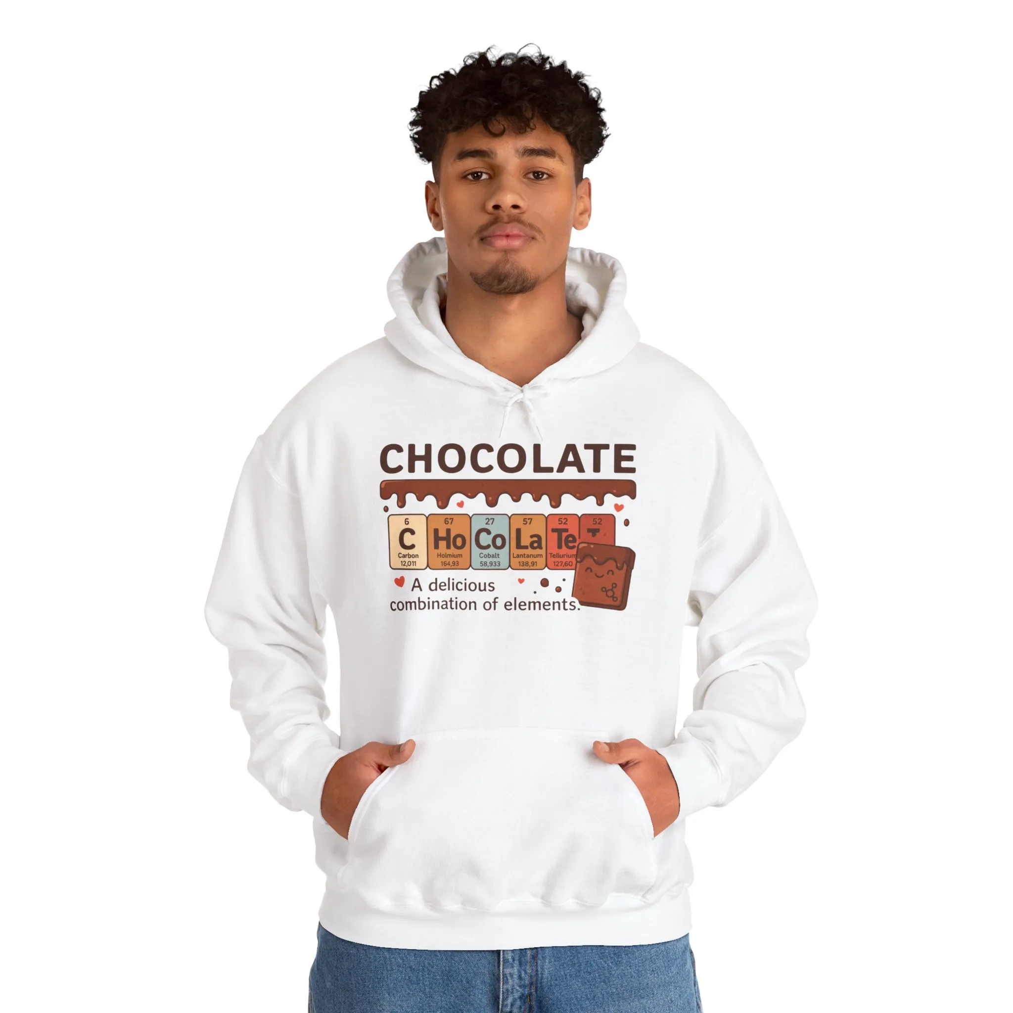 Chocolate Lovers Comfort Hoodie, Perfect Gift for Chemistry Lovers, Casual Wear, Sweet Treats Enthusiasts, Birthdays, Chemistry Students - Image 6