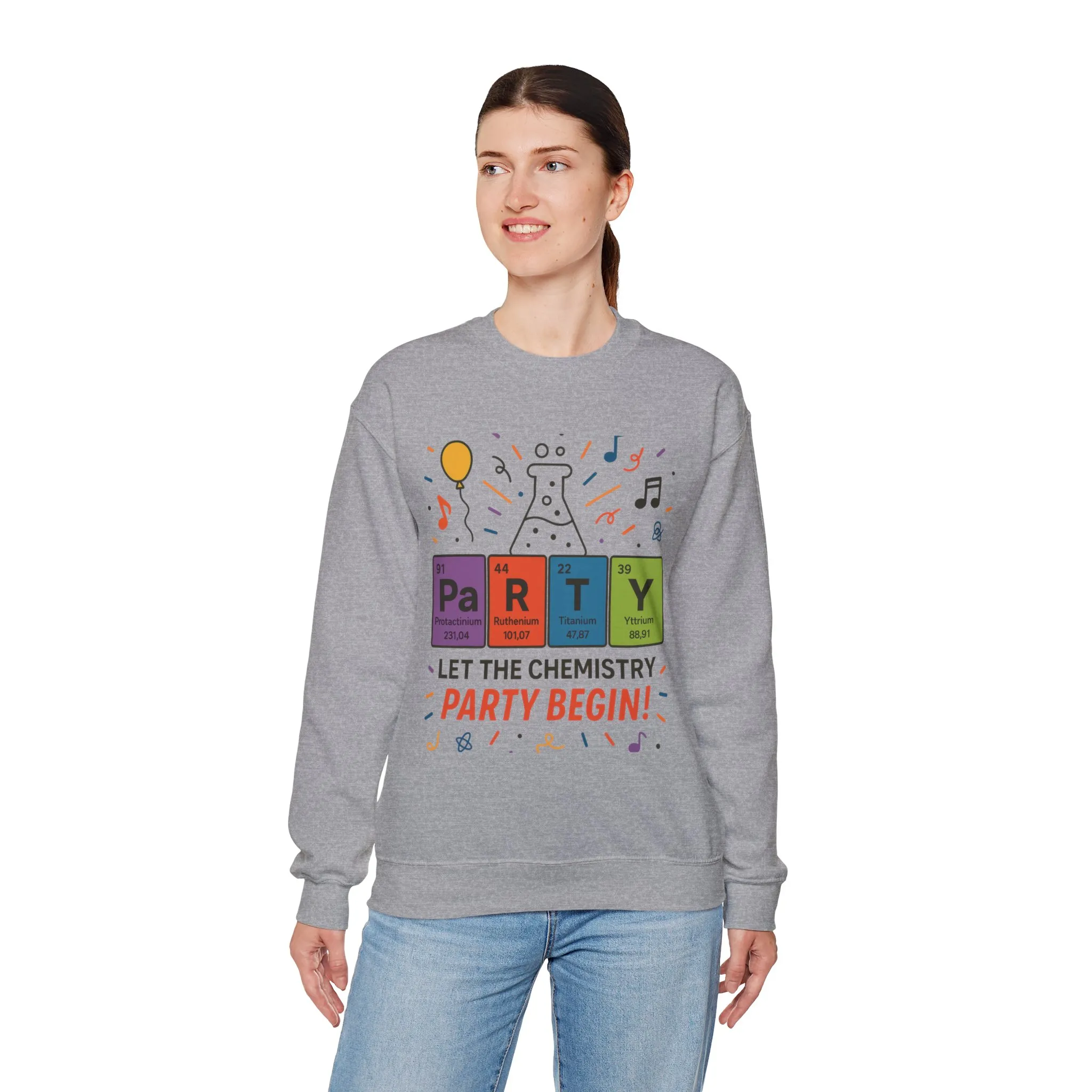 Party Chemistry Crewneck Sweatshirt, Chemistry Sweatshirt, Science Gift, Cute Crew Neck, Birthday Sweatshirt, Unisex Pullover - Image 12
