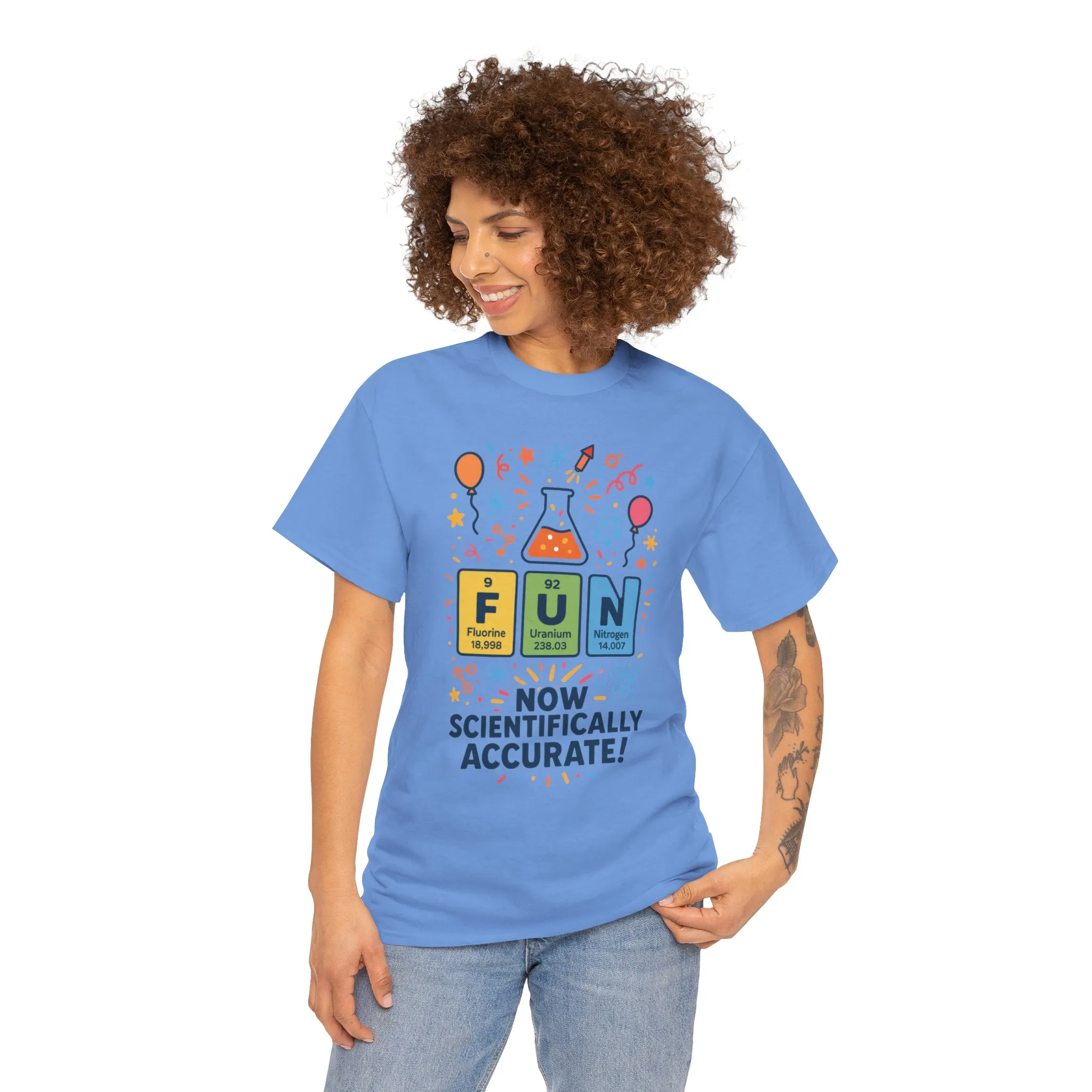 Fun Science Unisex Heavy Cotton Tee, Perfect for STEM Lovers, Gift for Science Teachers, FUN Periodic Table Tee,Nerdy Unisex Shirt - Image 13
