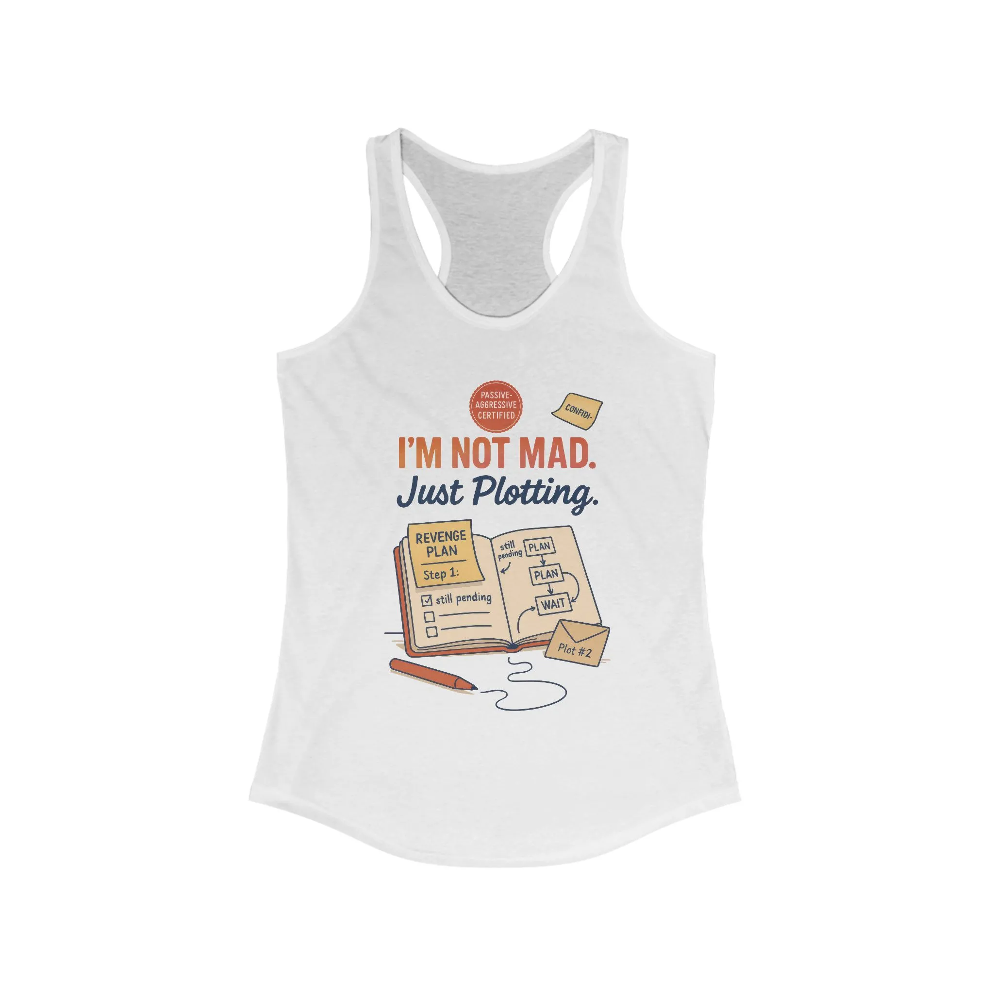 Women's Motivational Racerback Tank, Funny Tank Top, Sarcastic Women's Tank, Funny Passive Aggressive Revenge Tee - Image 3