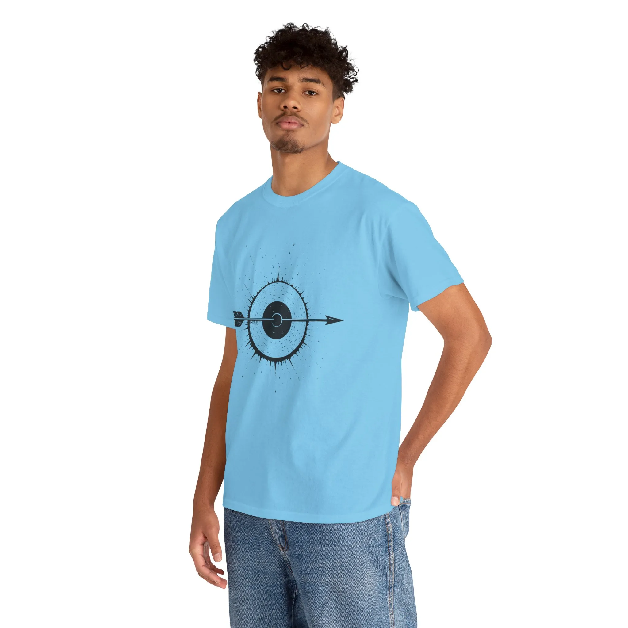 Artistic Arrow Graphic Unisex Cotton Tee, Motivational Shirt, Casual Wear, Gift for Him/Her, Trendy Fashion - Image 24