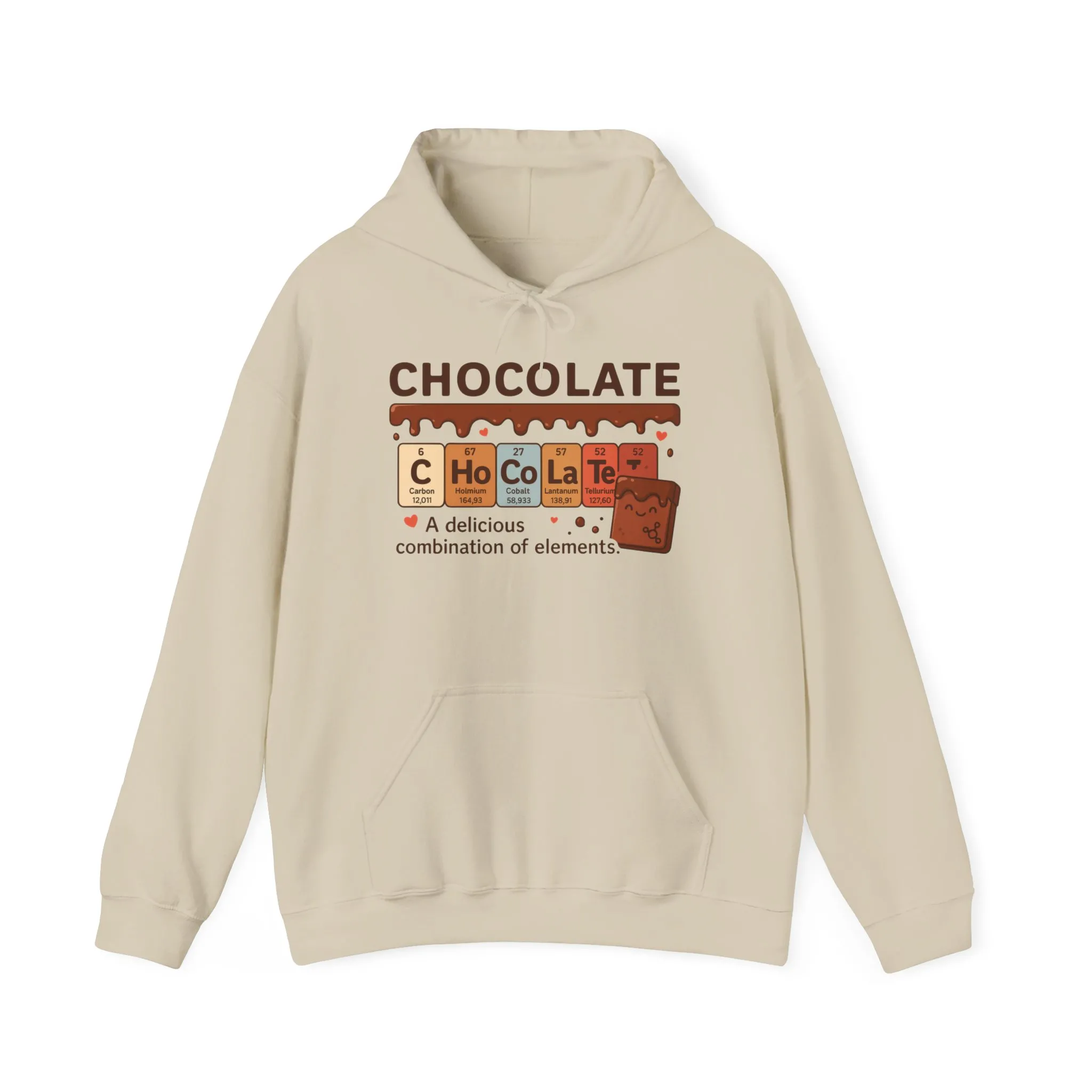 Chocolate Lovers Comfort Hoodie, Perfect Gift for Chemistry Lovers, Casual Wear, Sweet Treats Enthusiasts, Birthdays, Chemistry Students