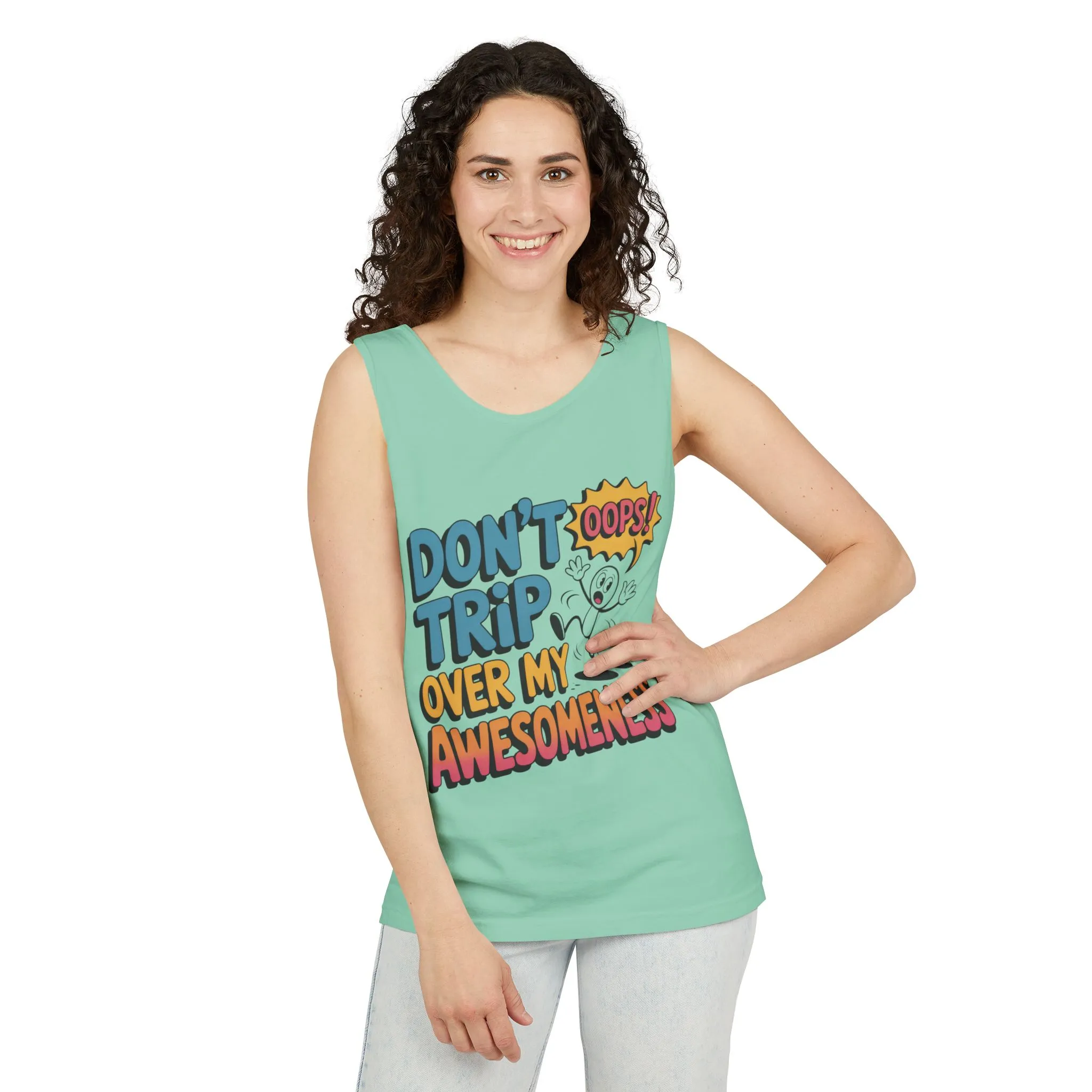 Funny Graphic Tank Top, Don't Trip Over My Awesomeness Tank, Womens Cotton Tank for Casual Wear, Gift for Friends, Birthday Gift, Humor Tee - Image 9
