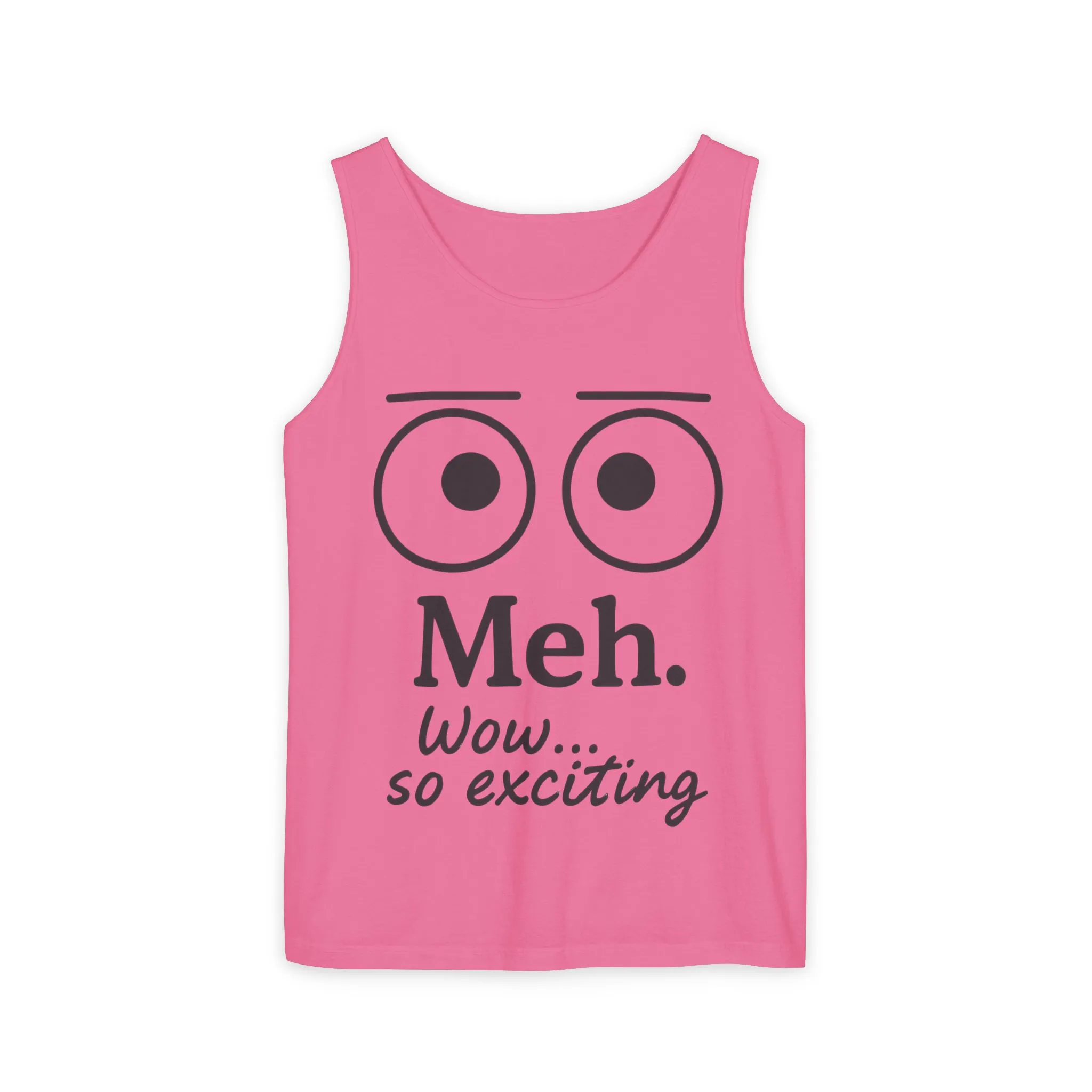Womens Funny Graphic Tank Top with 'Meh. Wow... so exciting' Quote, Casual Wear, Summer Apparel, Gift for Friends, Humor Tank - Image 19