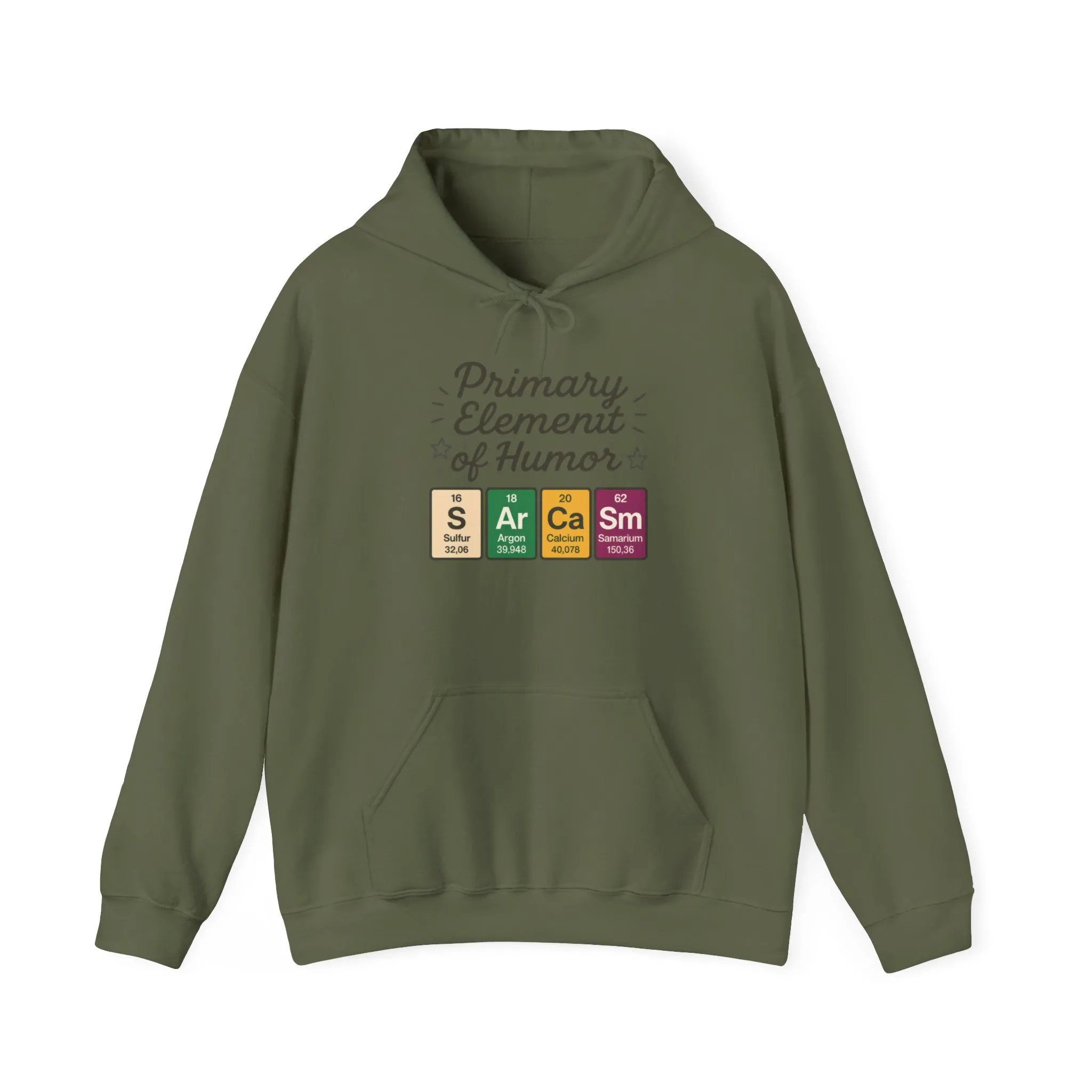 Sarcasm Hoodie for Men, Funny Nerd Hoodie, Primary Element of Humor Sweatshirt, Science Lover Gift for Him, Sarcastic Humor Apparel - Image 9