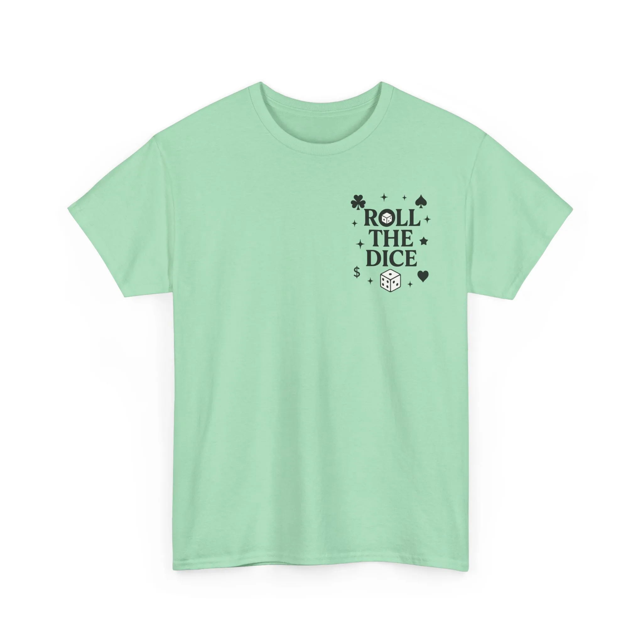 Front & Back Print unisex T-Shirt, Roll the Dice Tee for Men, Vintage Gambling Shirt, Casino Gift, Poker Gift, Card Games Gift, Queen of Luck - Image 40