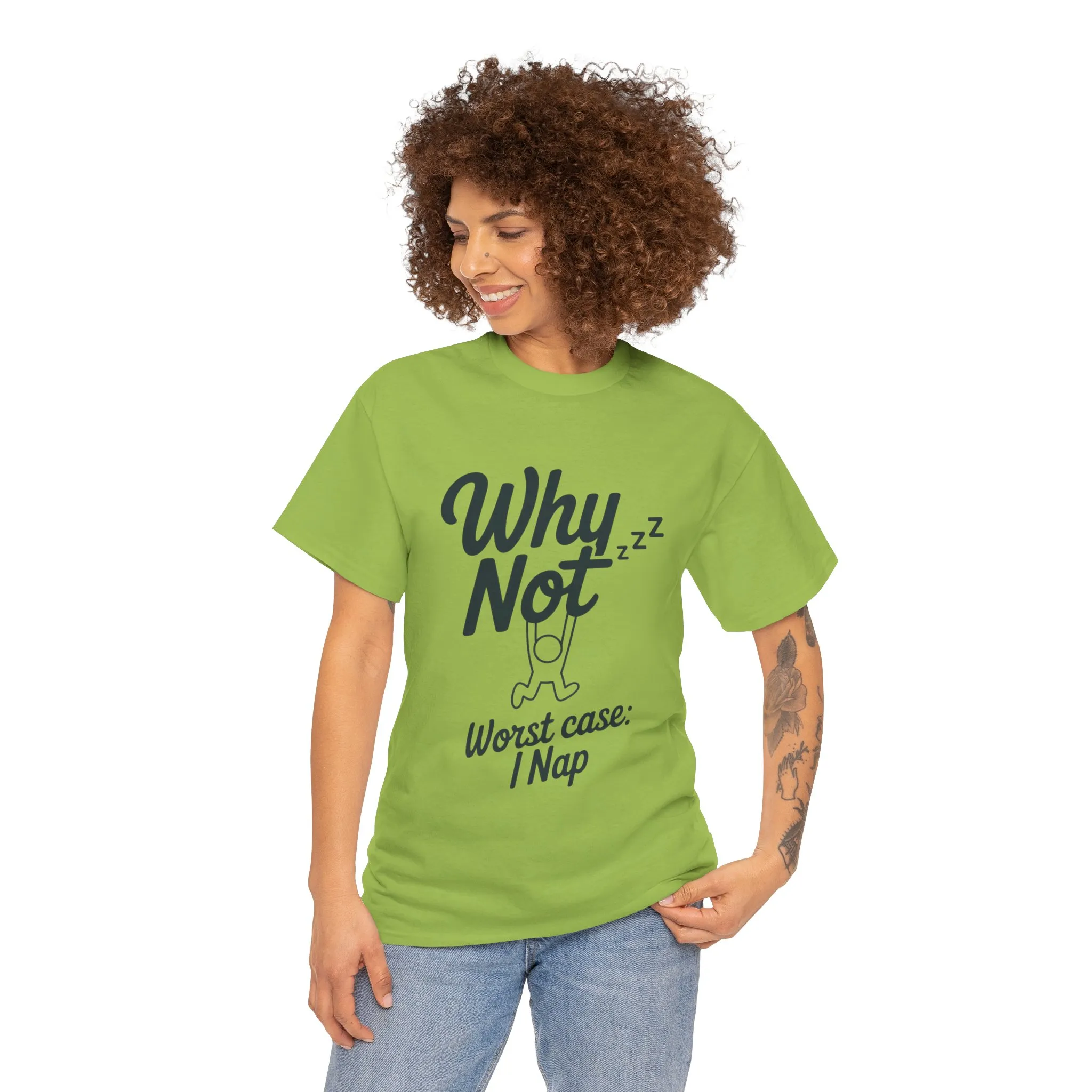 Why Not Quote T-Shirt, Bold Motivational Unisex Heavy Cotton Tee, Casual Statement Shirt, Minimalist Typography Gift Idea,Motivational Quote - Image 42