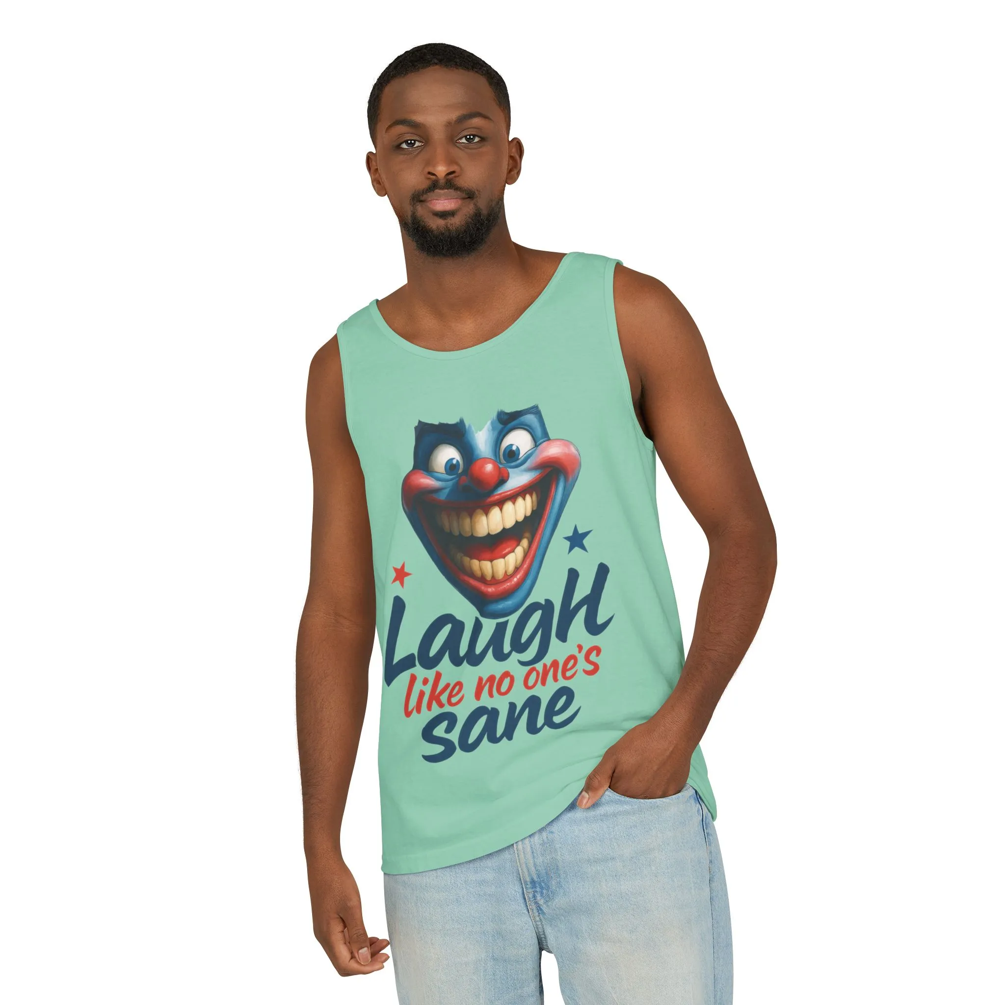 Laugh Out Loud Unisex Tank Top, Funny Graphic Top, Humor Shirt, Summer Apparel, Gift for Clowns, Party Wear - Image 5