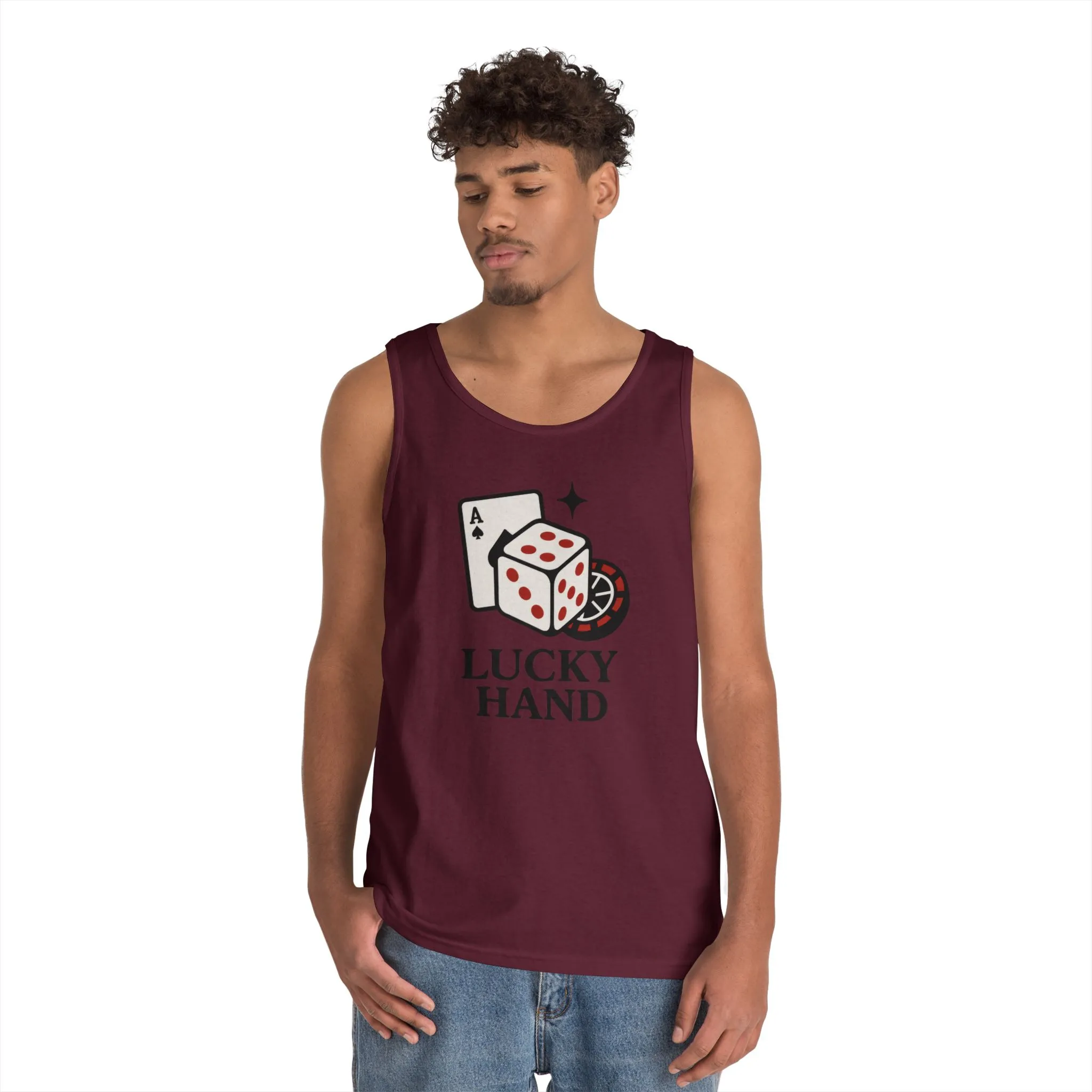 Lucky Hand Unisex Tnak Top, Gambling Tee, Casino Wear, Good Luck Gift, Poker T-Shirt, Casual Vintage Style, Gym Clothing - Image 12