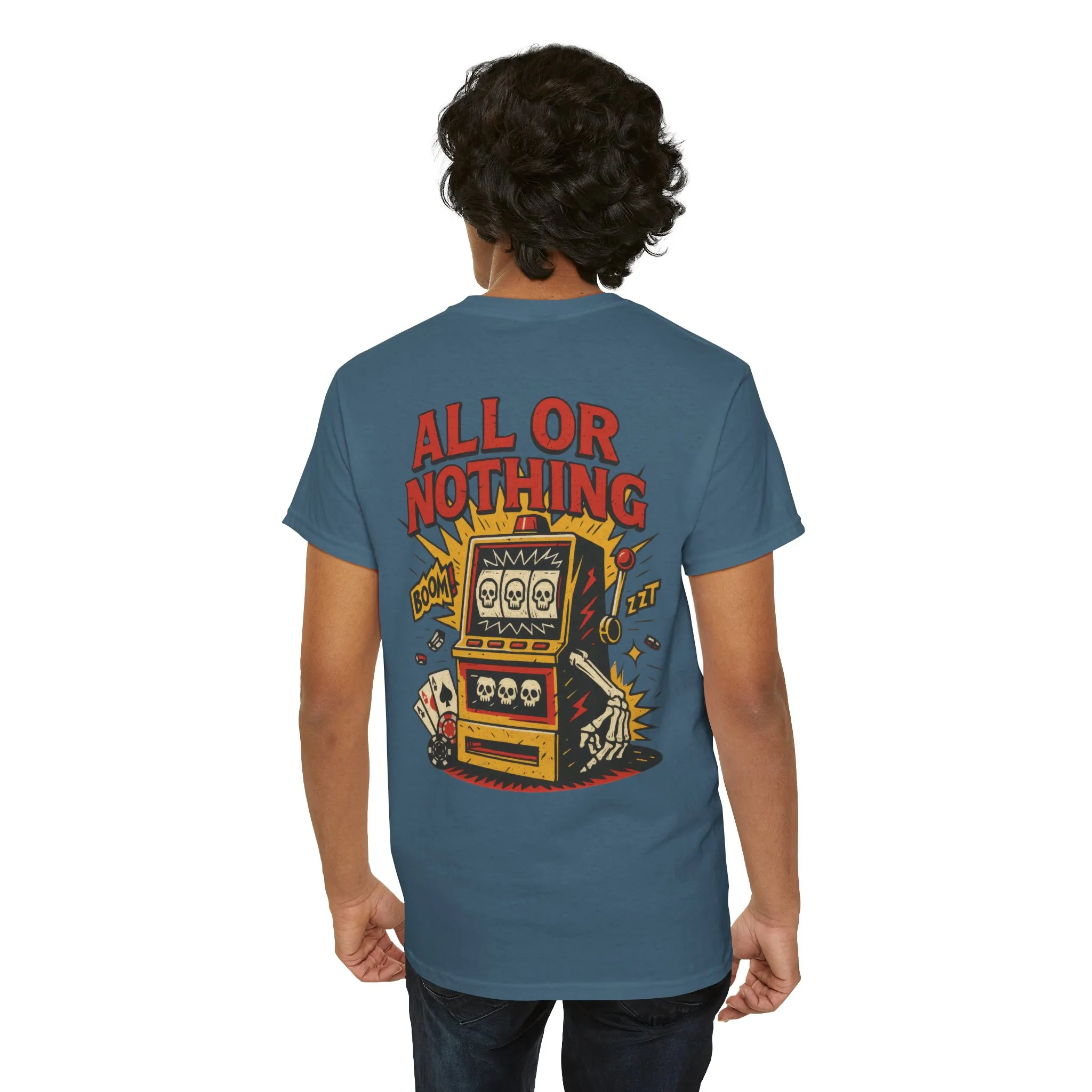 Mens Front Back print tee, Gambling Shirt, Casino Style Tee, Poker Lover Gift, Gaming Apparel, Slot Machine Graphic, Gambling Gift - Image 31