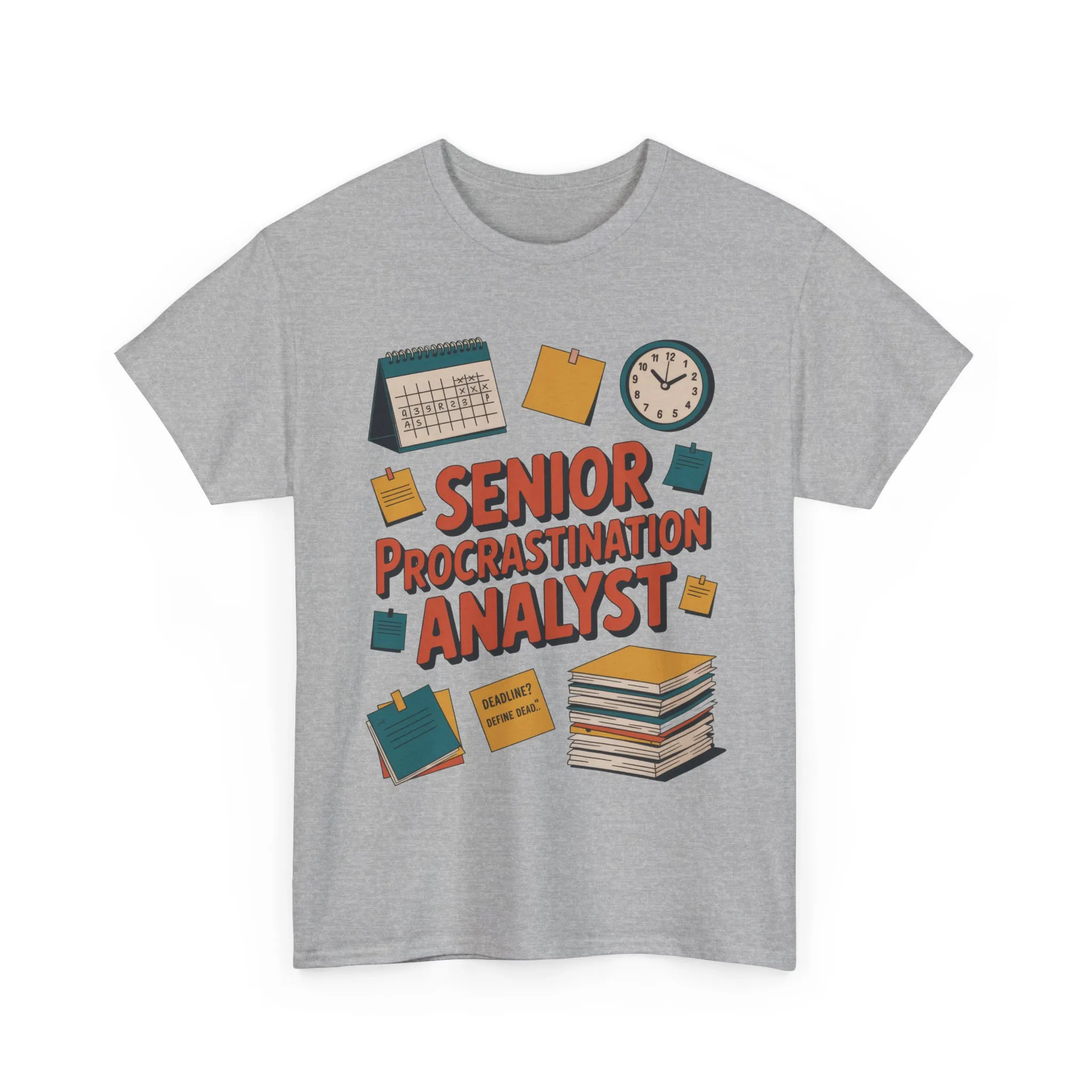 Senior Procrastination Analyst Tee, Funny Office Shirt, Gift for Graduates, Motivation T-Shirt, Humor Apparel, Job Humor Clothing - Image 2