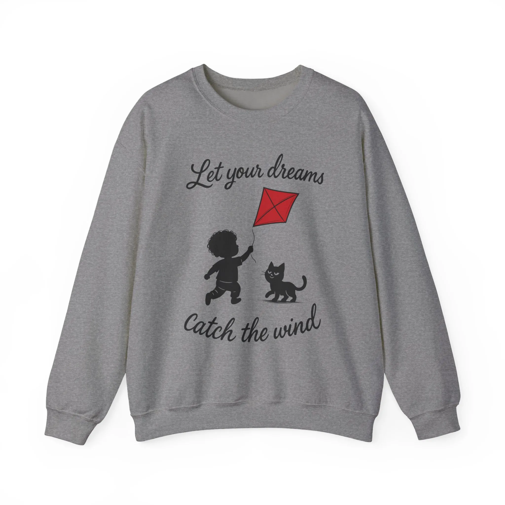 Dream Big Womens Crewneck Sweatshirt, Inspirational Gift, Cozy Lounge Wear, Cat Lover's Apparel, Kid's Motivation Sweatshirt - Image 10